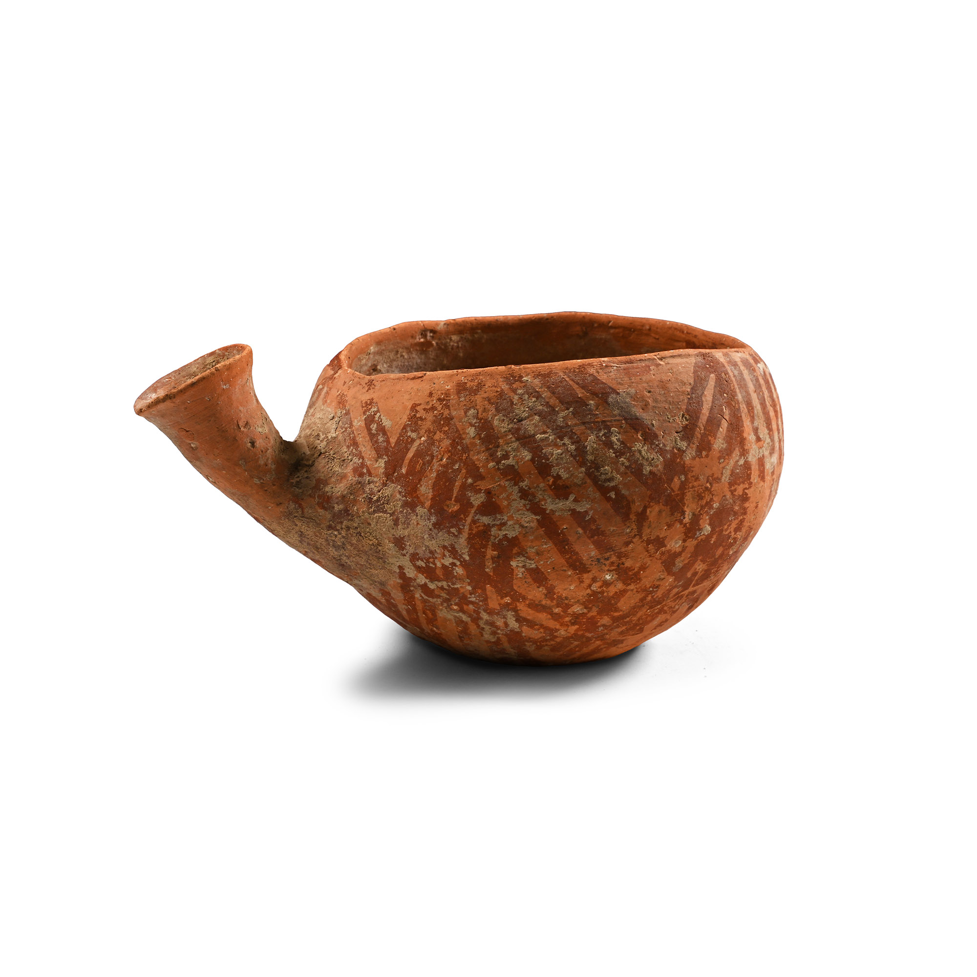 Amlash Painted Terracotta Vessel with Spout