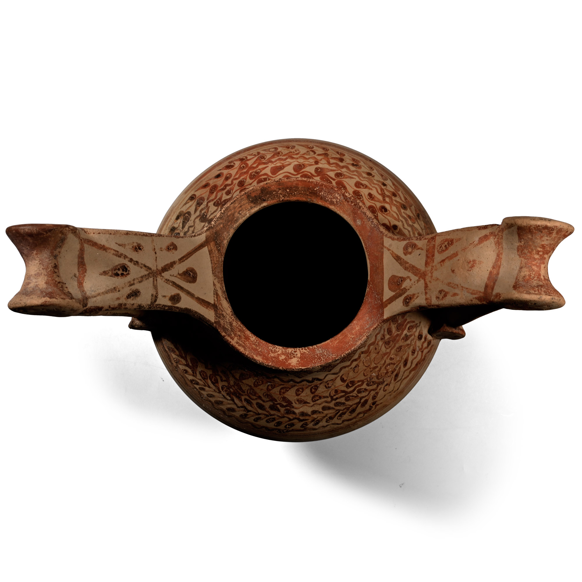 Messapian Painted Terracotta Trozella