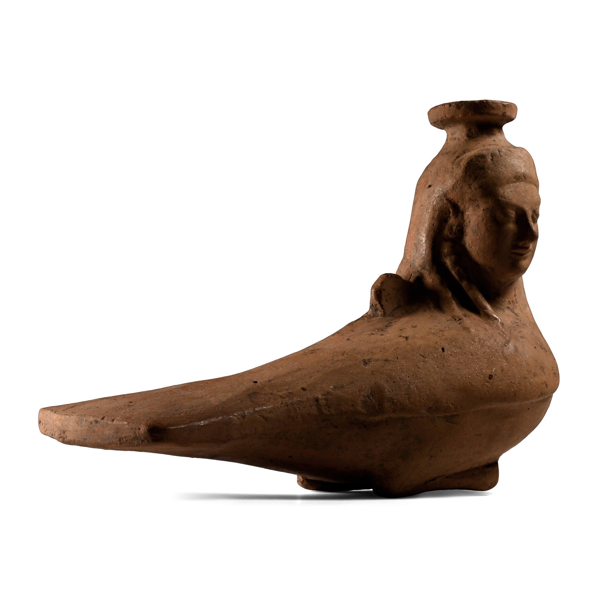 Greek Terracotta Siren Vessel