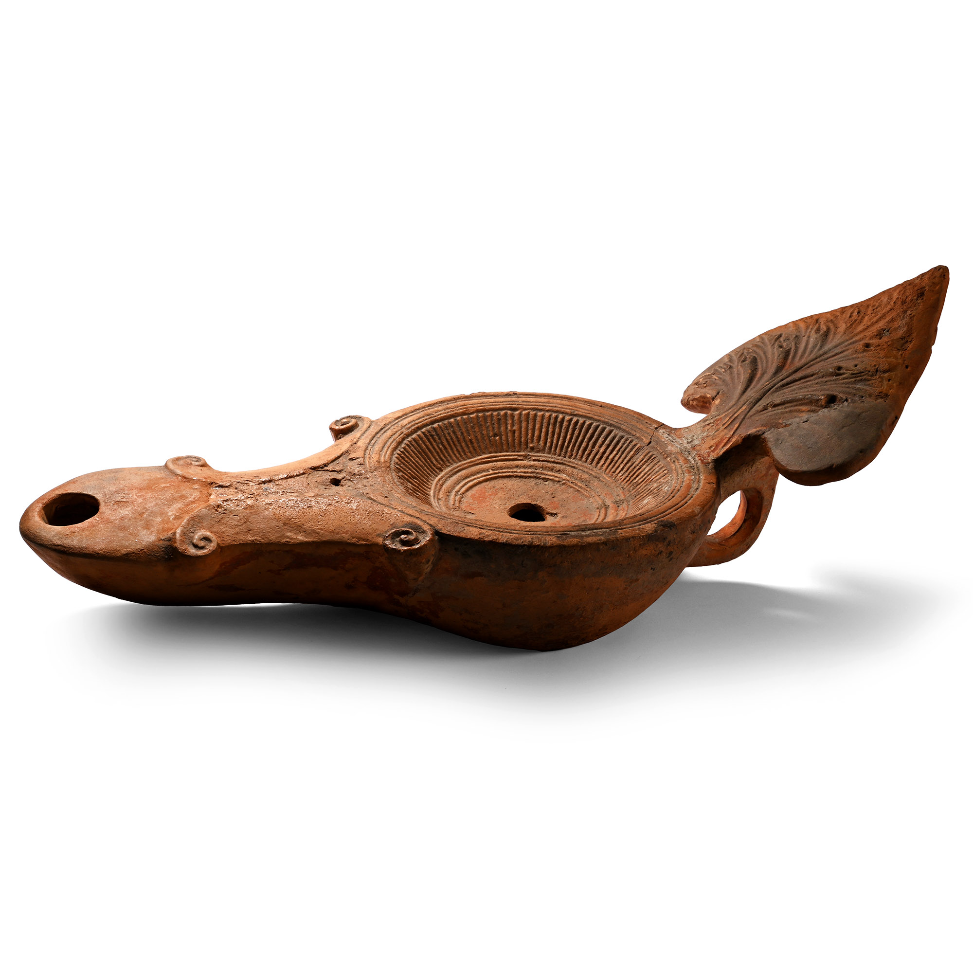 Roman Terracotta 'Favsti' Oil Lamp