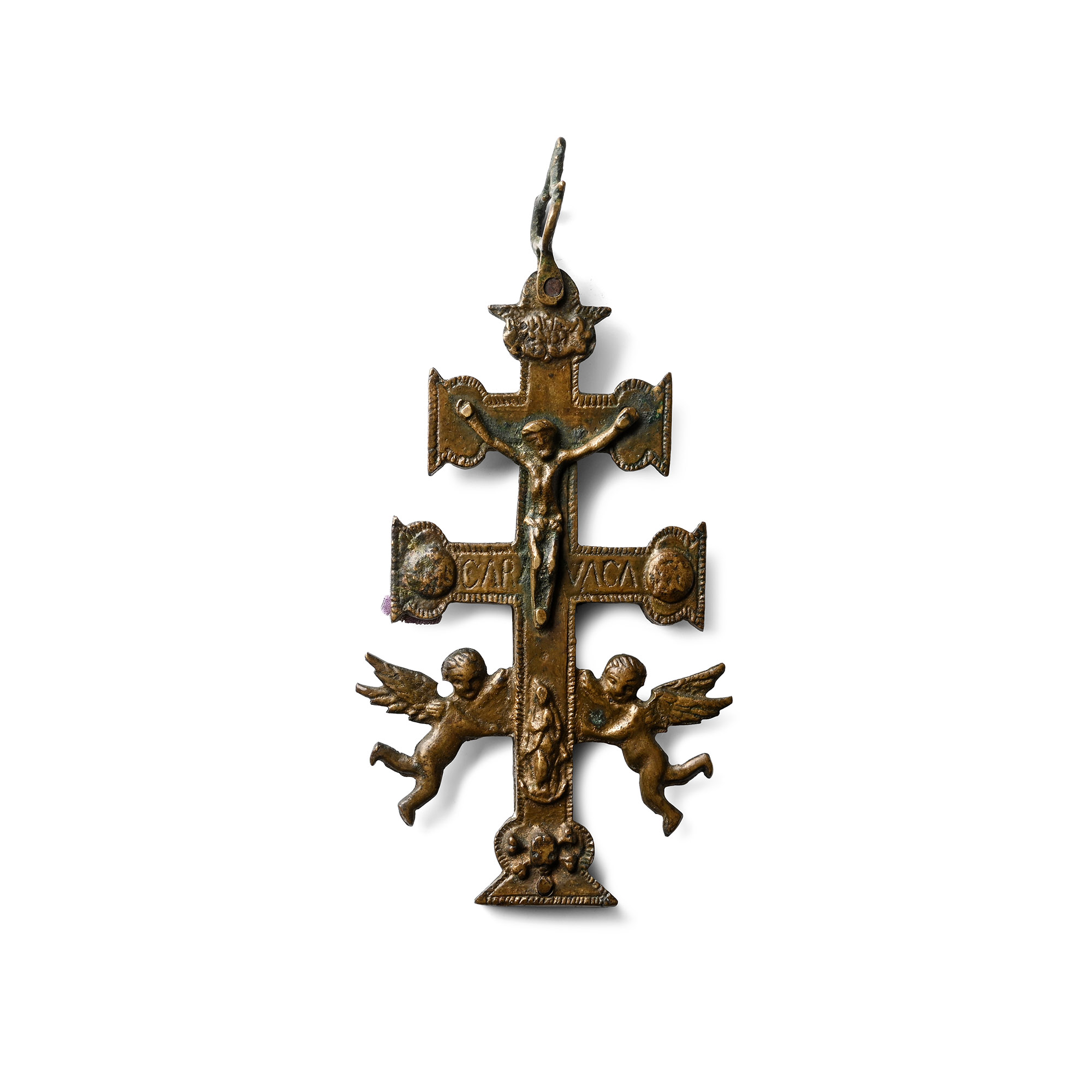 Caravaca de la Cruz Bronze Cross Pendant