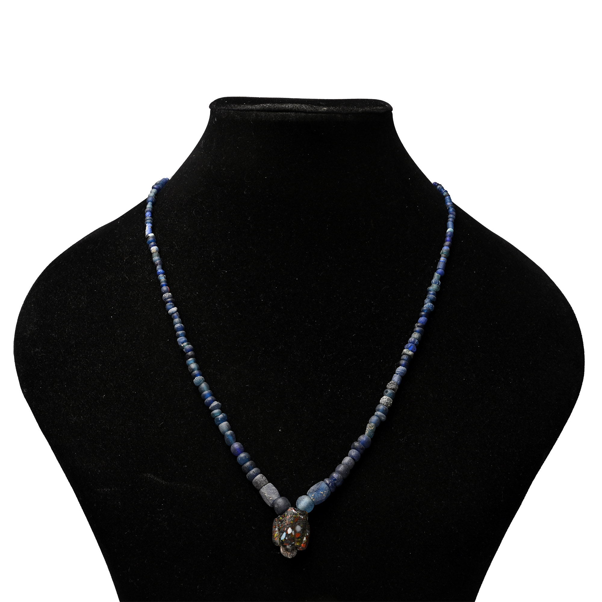 Roman Blue Glass Bead Necklace String