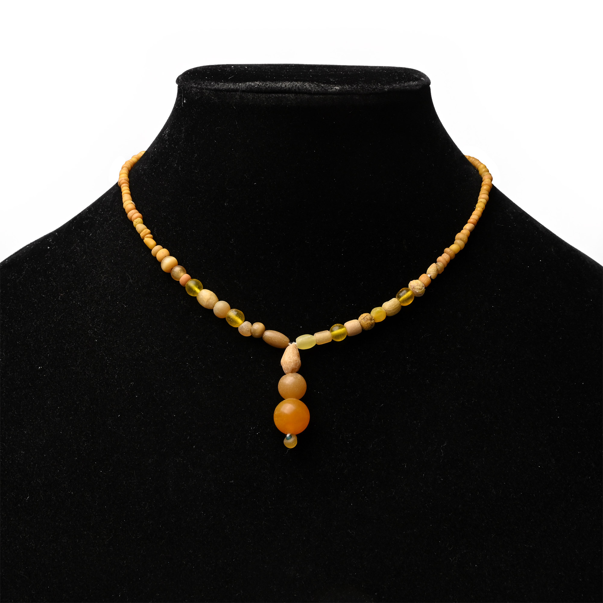 Roman Yellow Glass Bead Necklace String