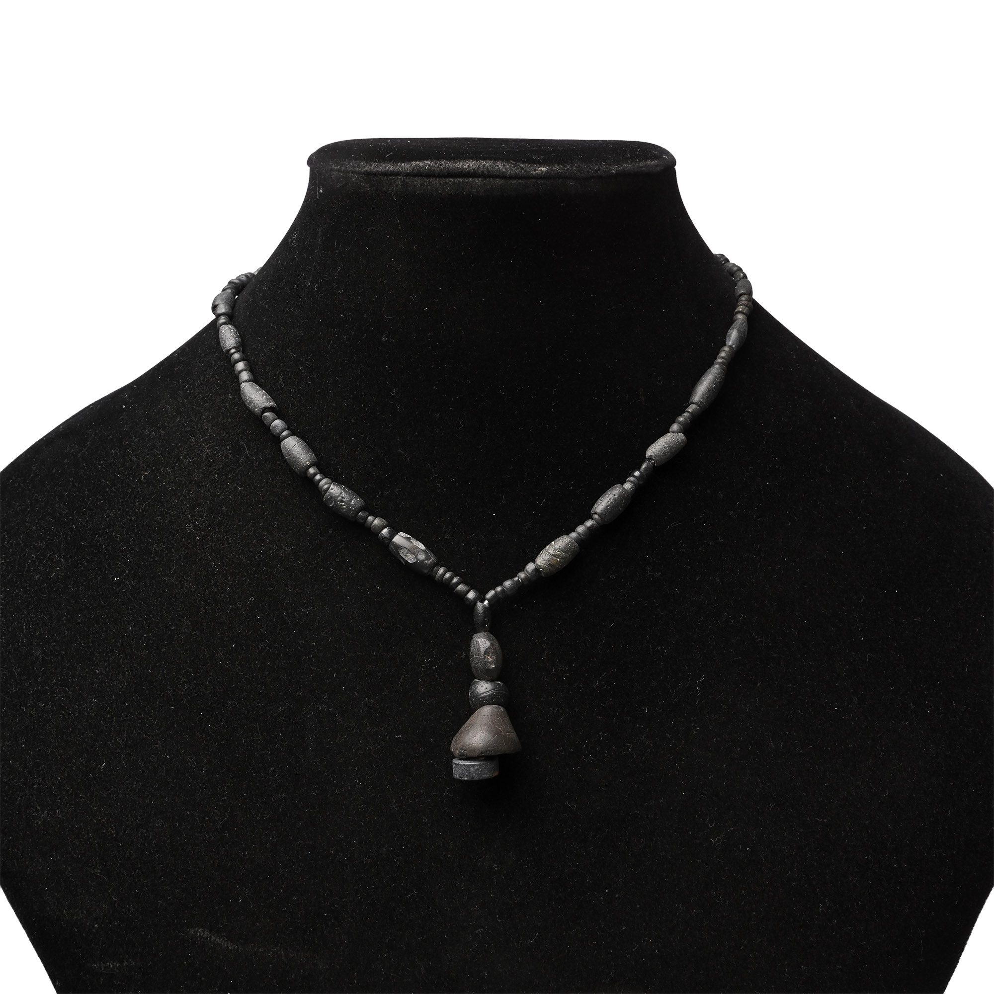 Roman Black Glass Bead Necklace String
