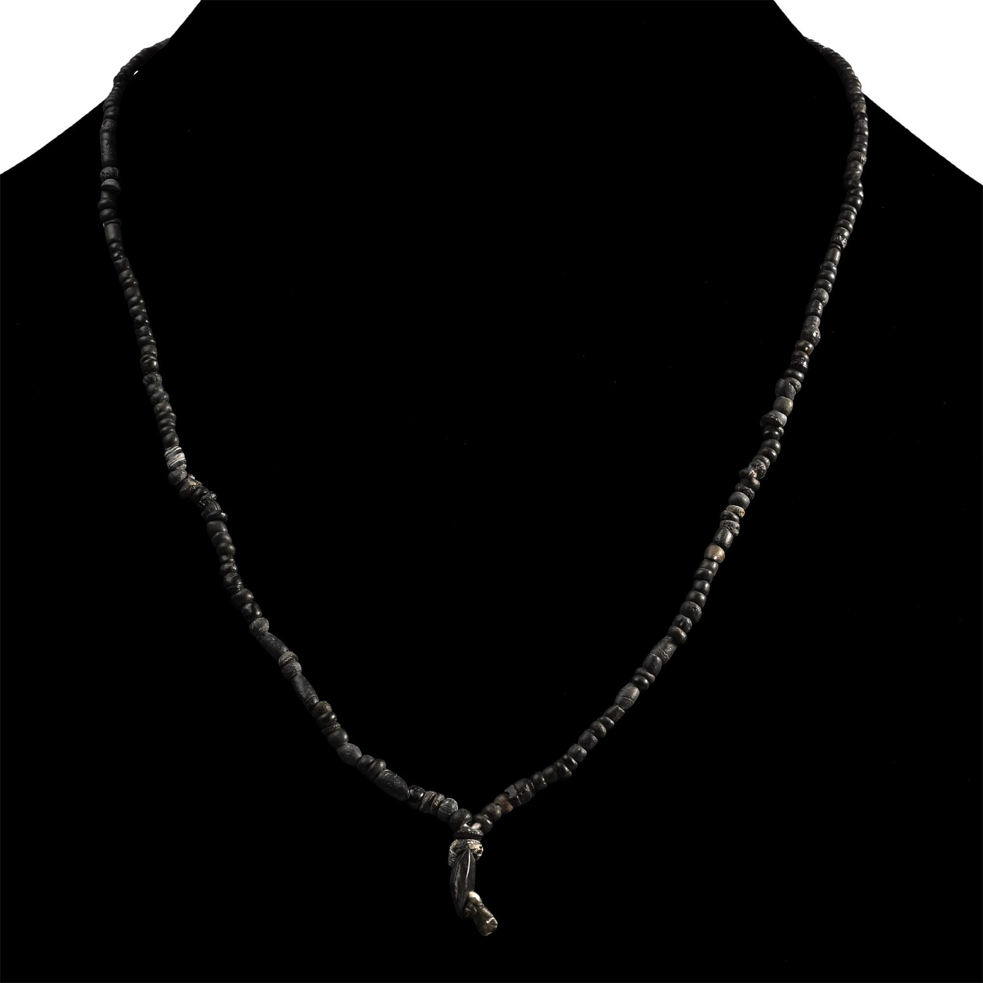 Roman Black Glass Bead Necklace String