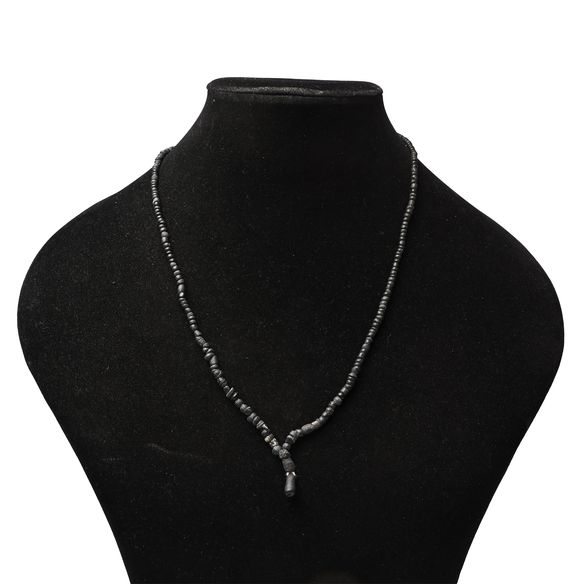 Roman Black Glass Bead Necklace String
