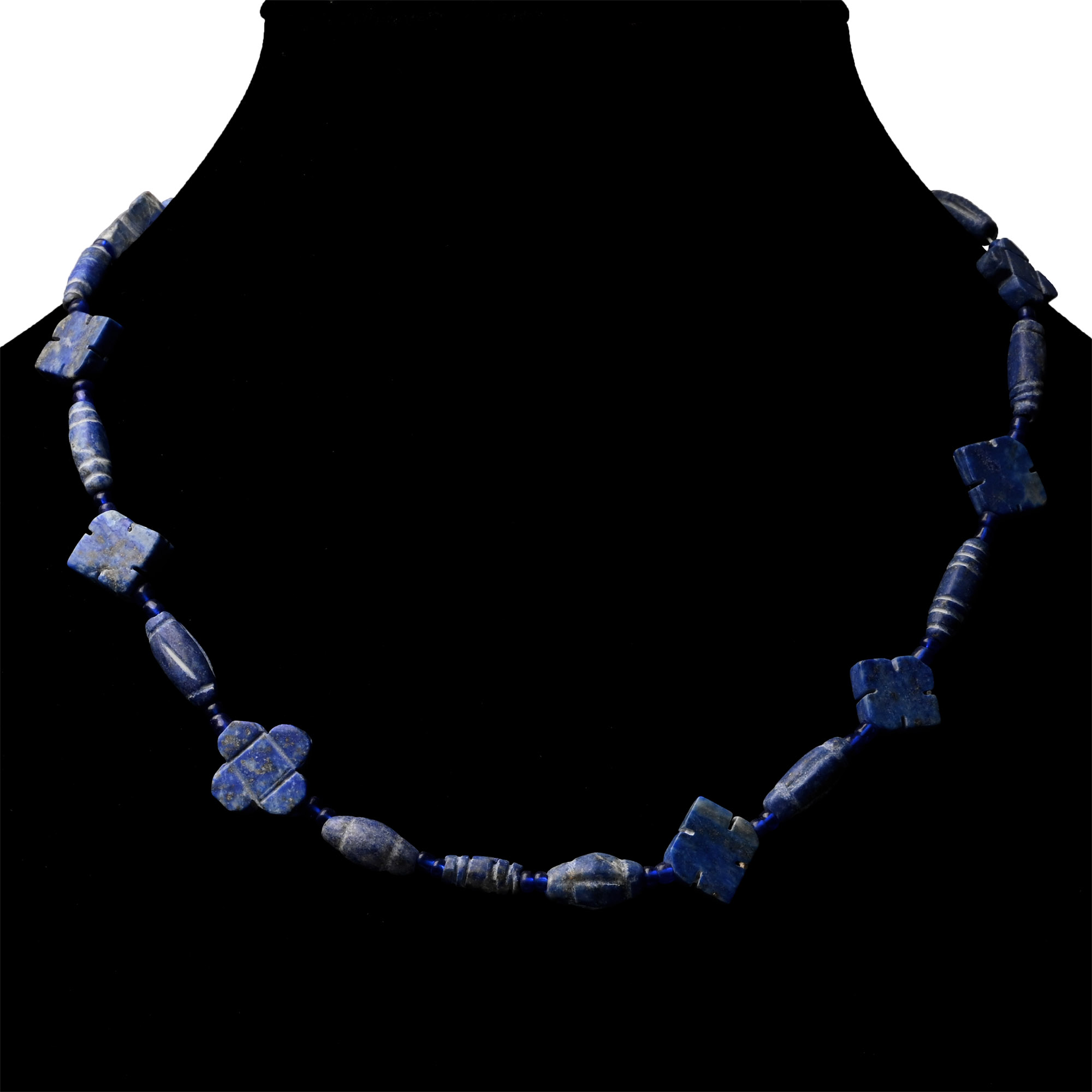 Western Asiatic Lapis Lazuli Bead Necklace String