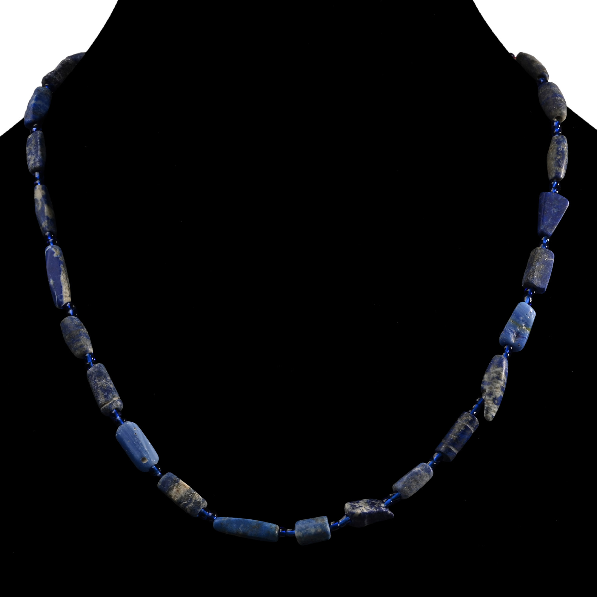 Western Asiatic Lapis Lazuli Bead Necklace String