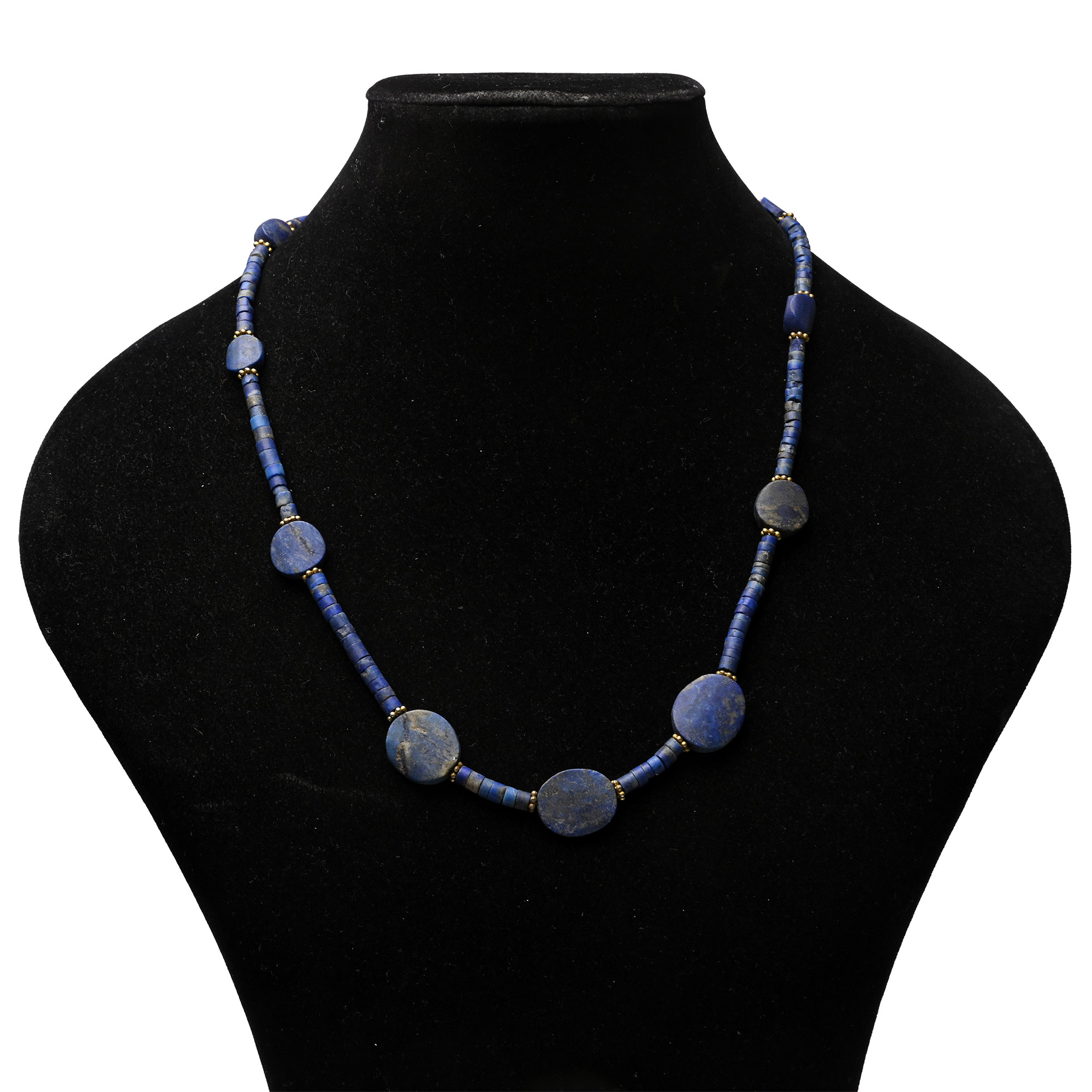 Bactrian Style Lapis Lazuli Bead Necklace String