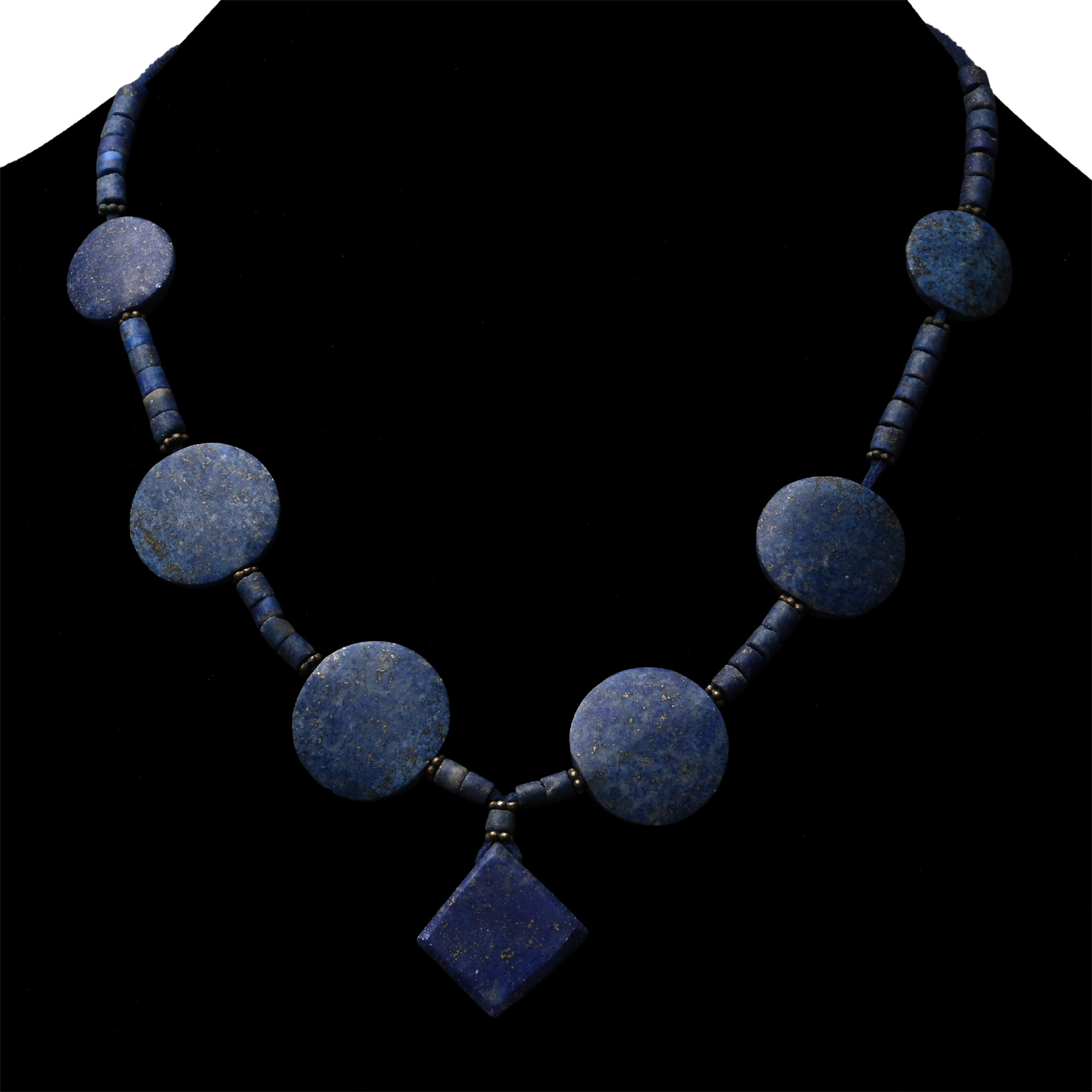 Bactrian Style Lapis Lazuli Bead Necklace String