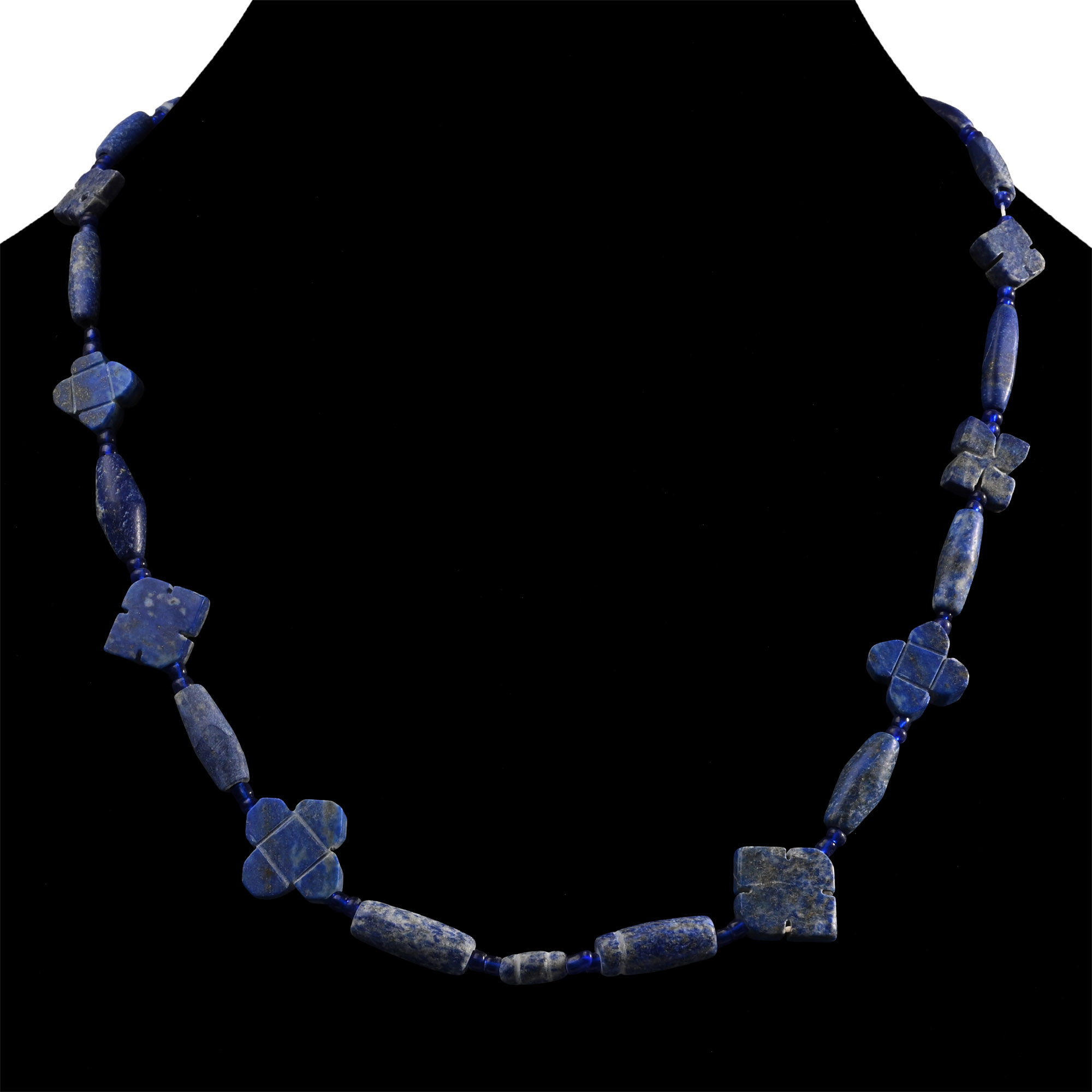 Bactrian Style Lapis Lazuli Bead Necklace String