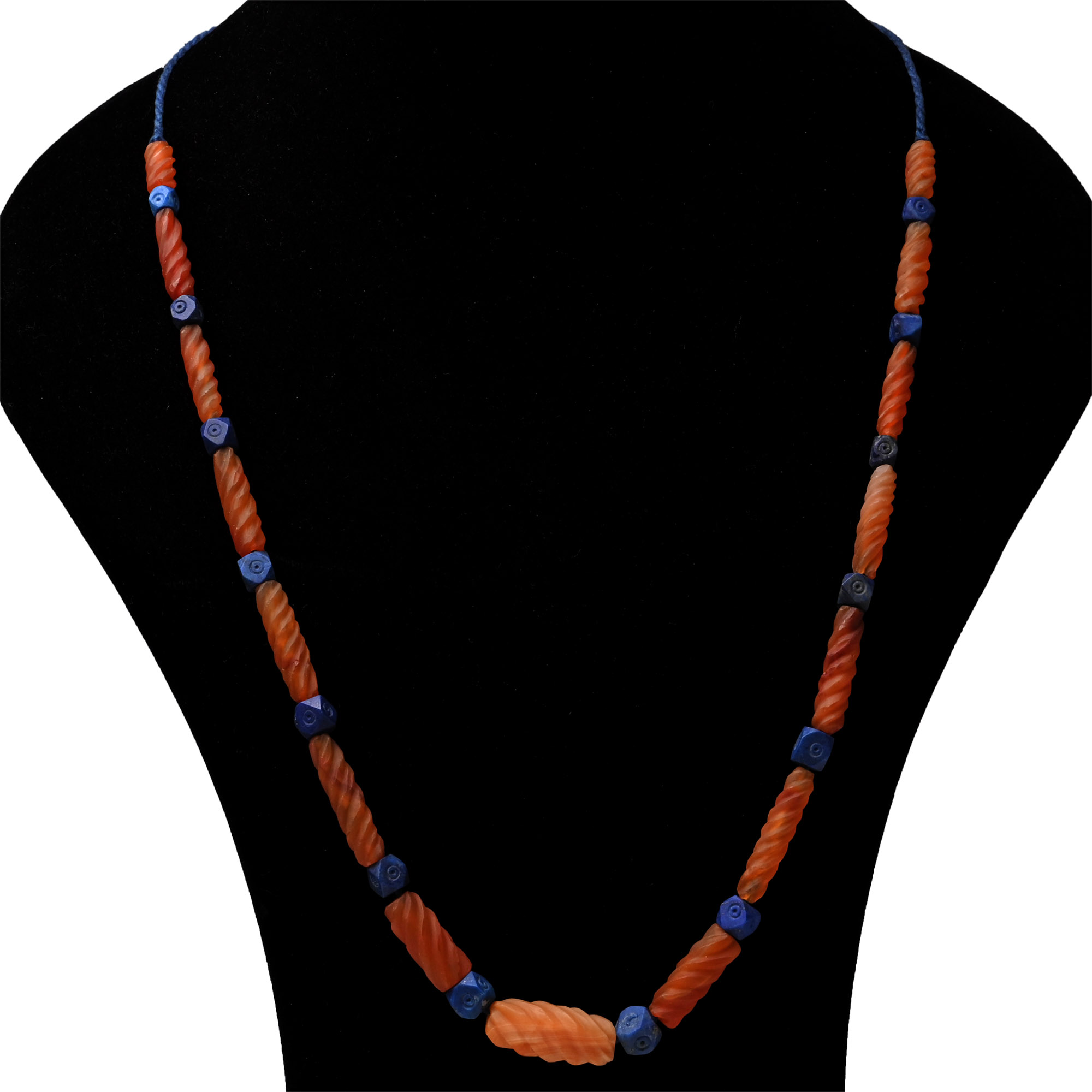 Lapis Lazuli and Carnelian Bead Necklace String