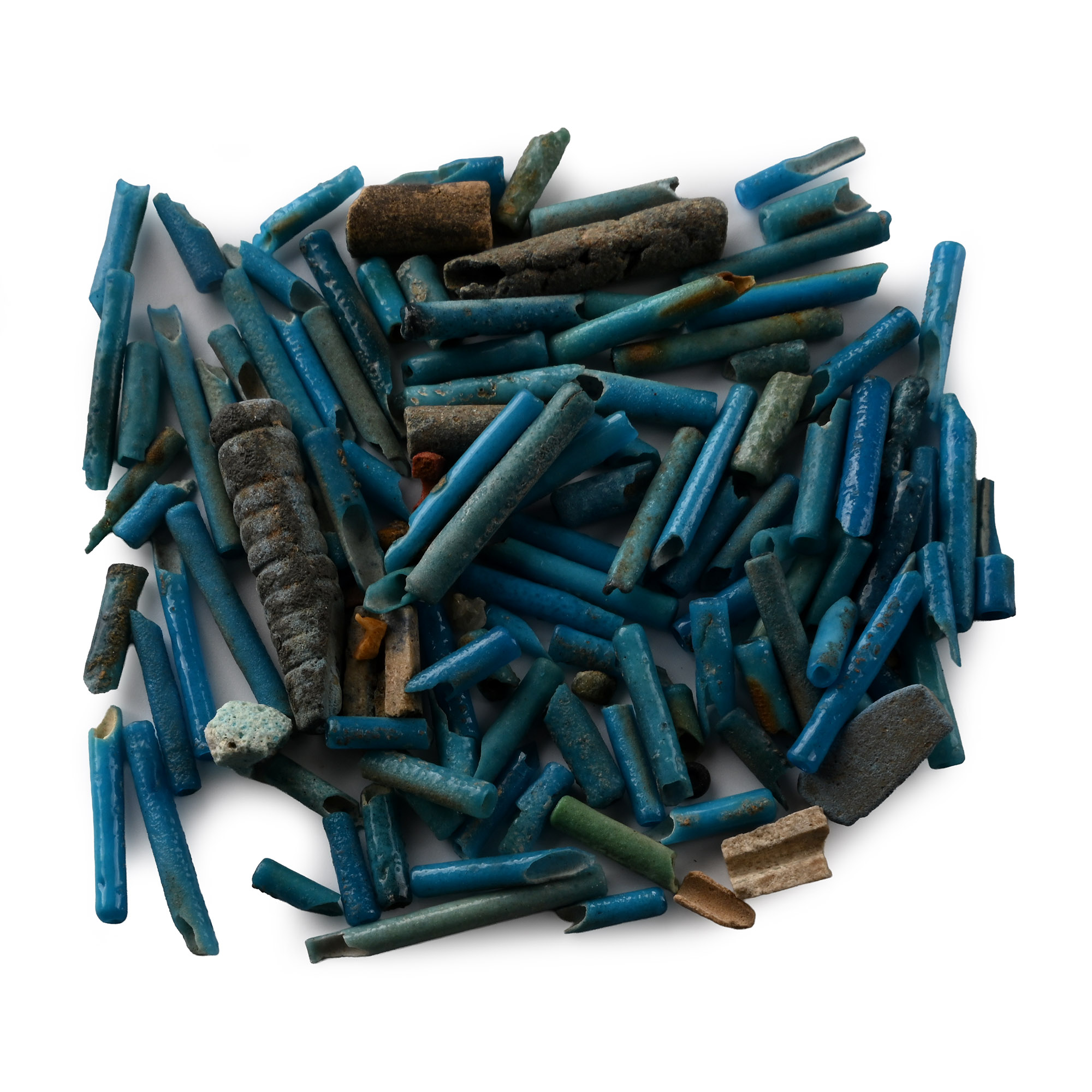 Egyptian Blue Faience Bead Group
