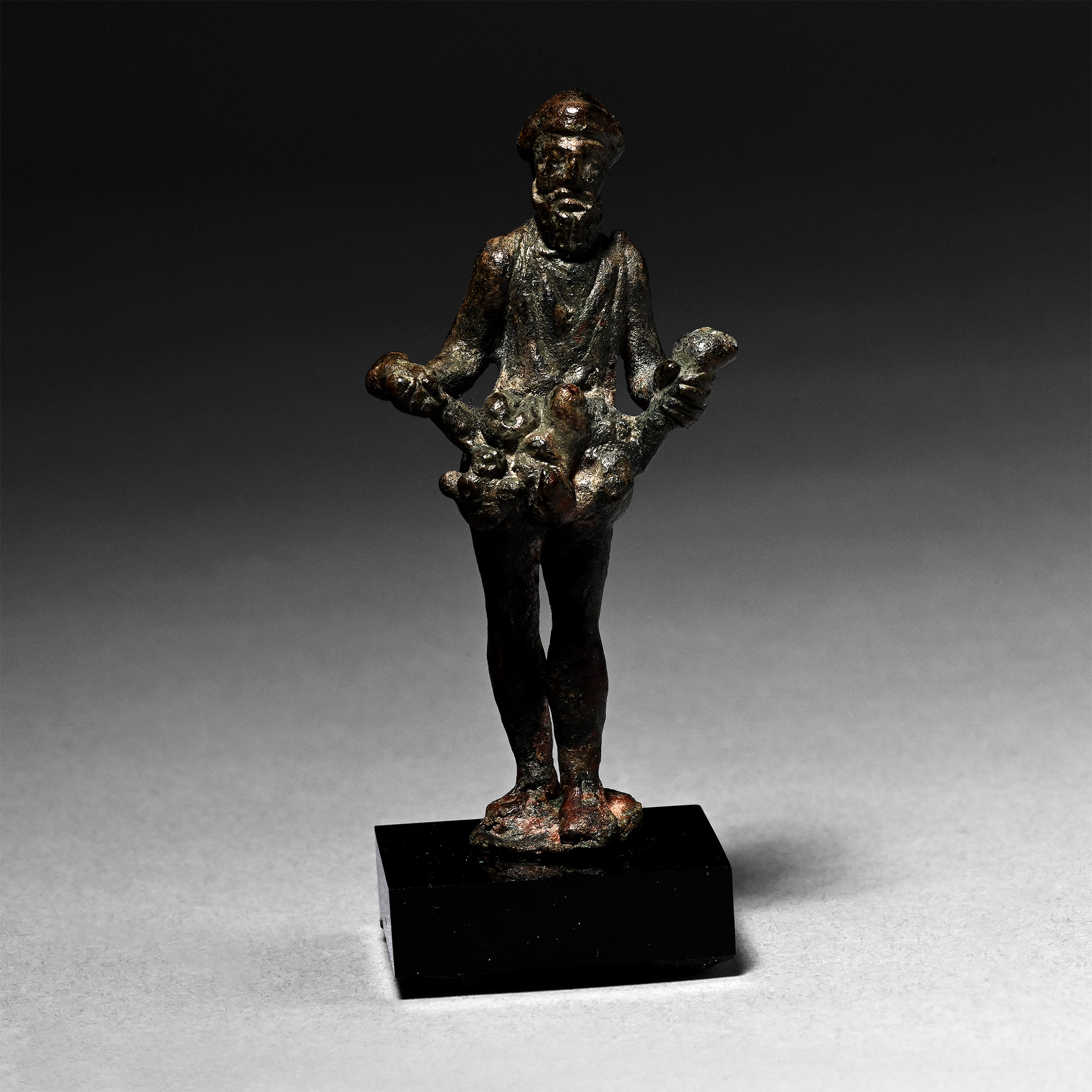 Roman Bronze Standing Figure of Priapus