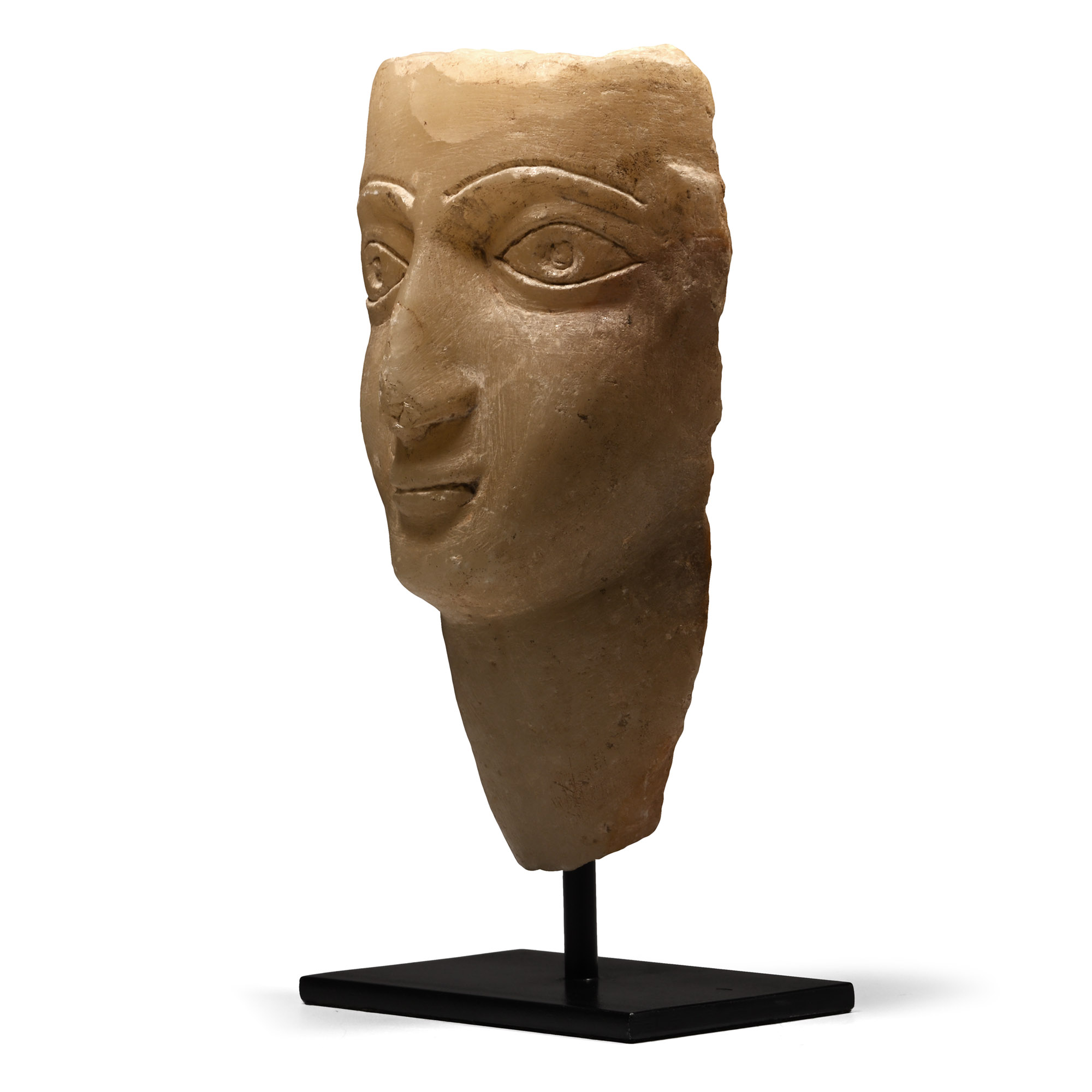South Arabian Alabaster Head of a Woman