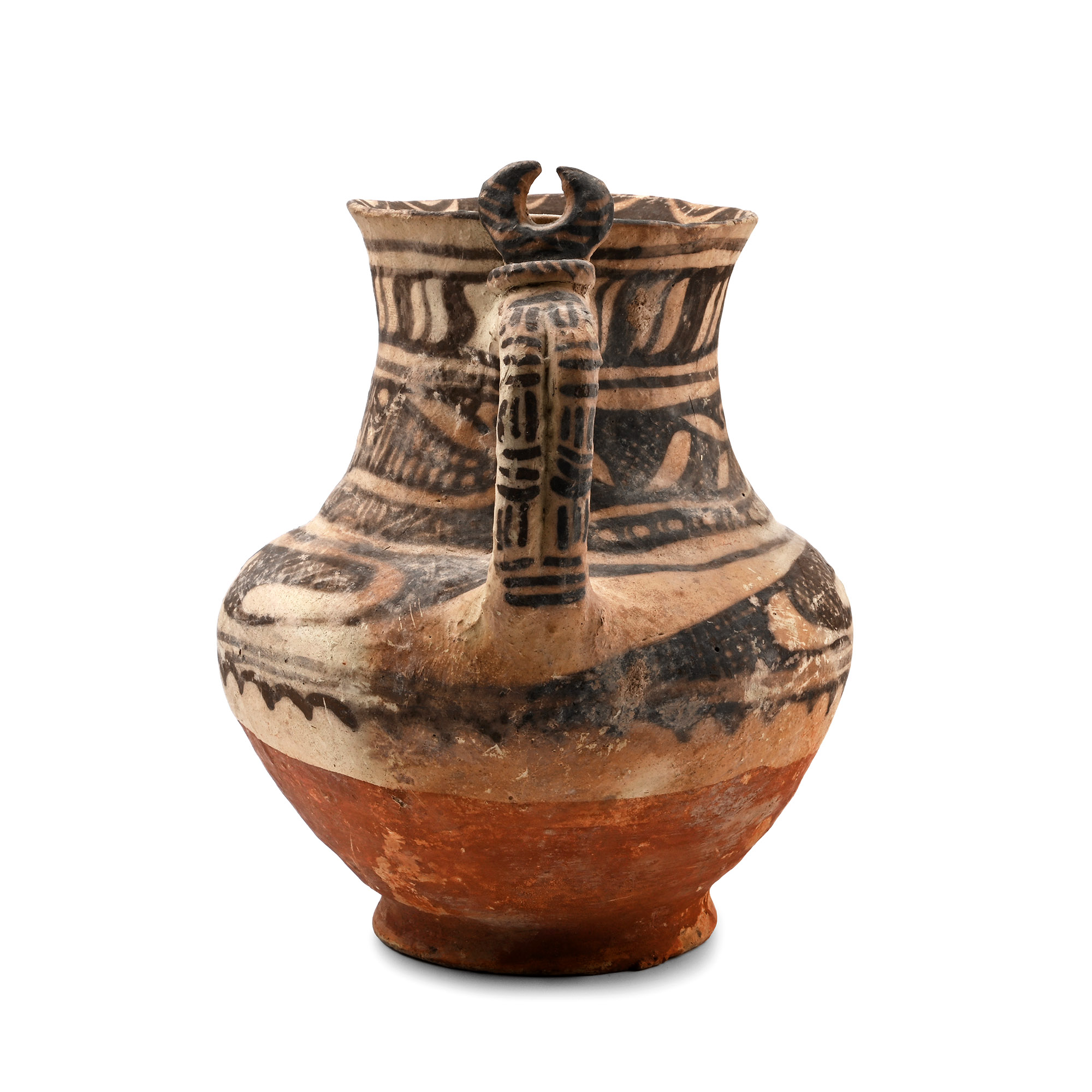 Large Western Asiatic Terracotta Painted Jug