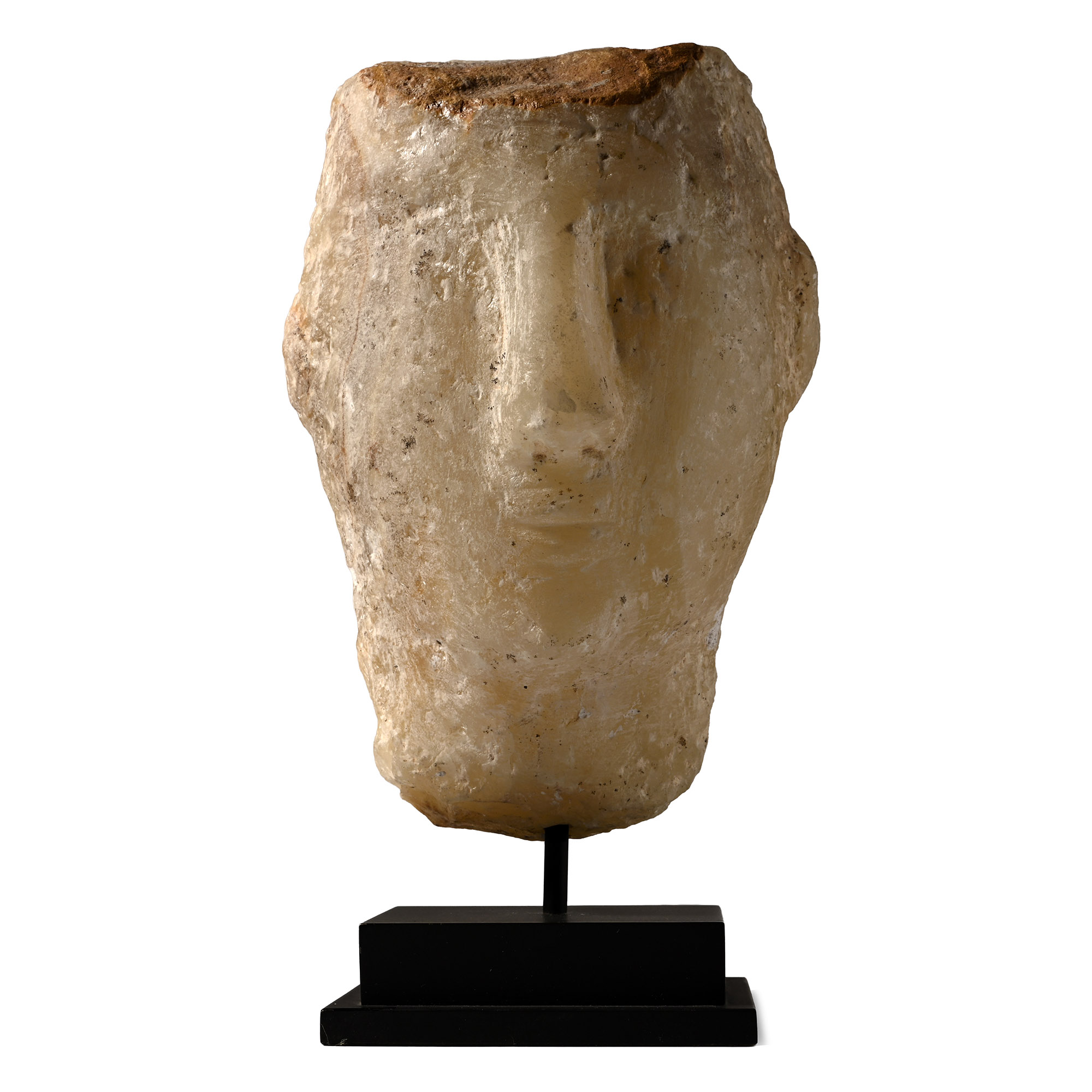 South Arabian Alabaster Head of a Woman