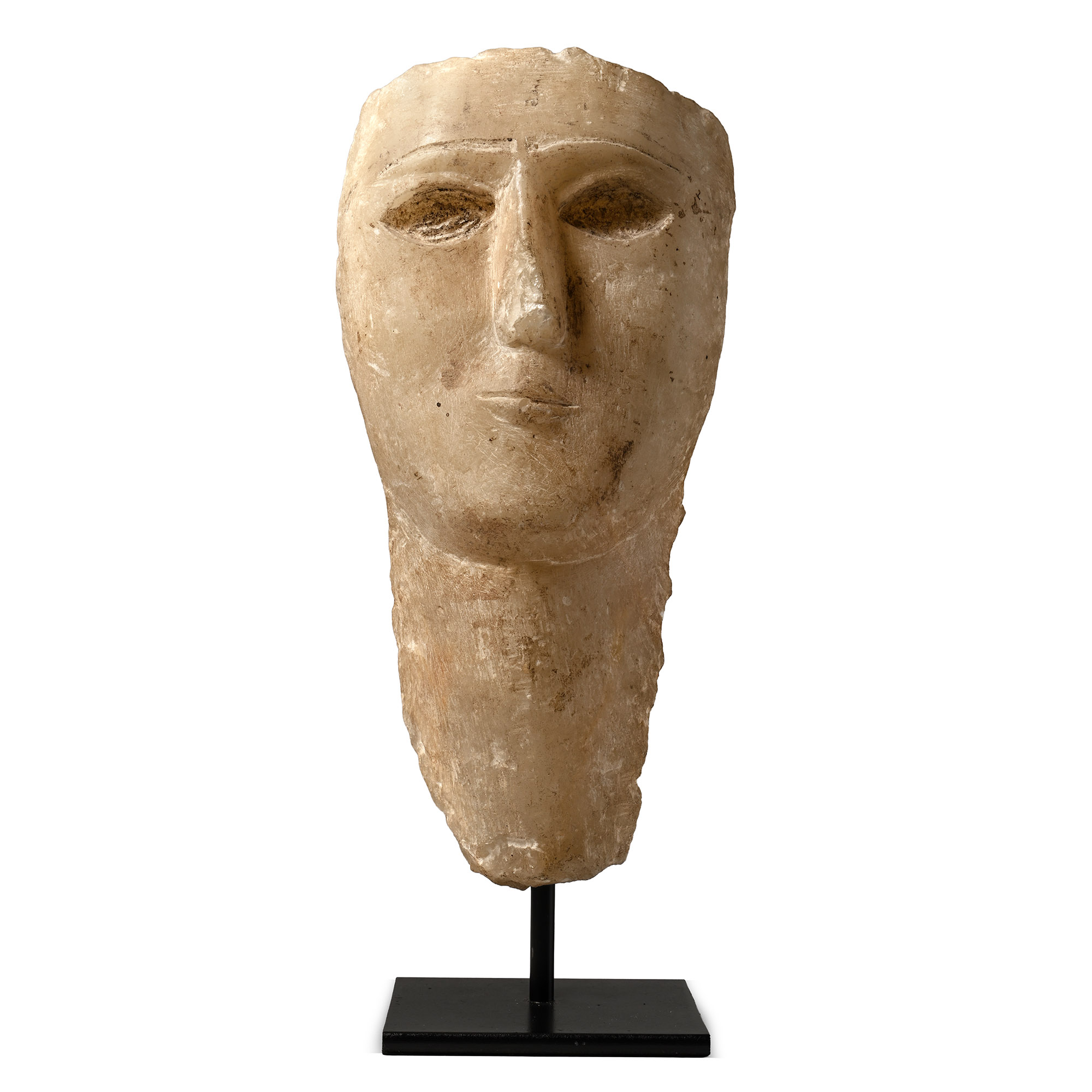 South Arabian Alabaster Head of a Woman
