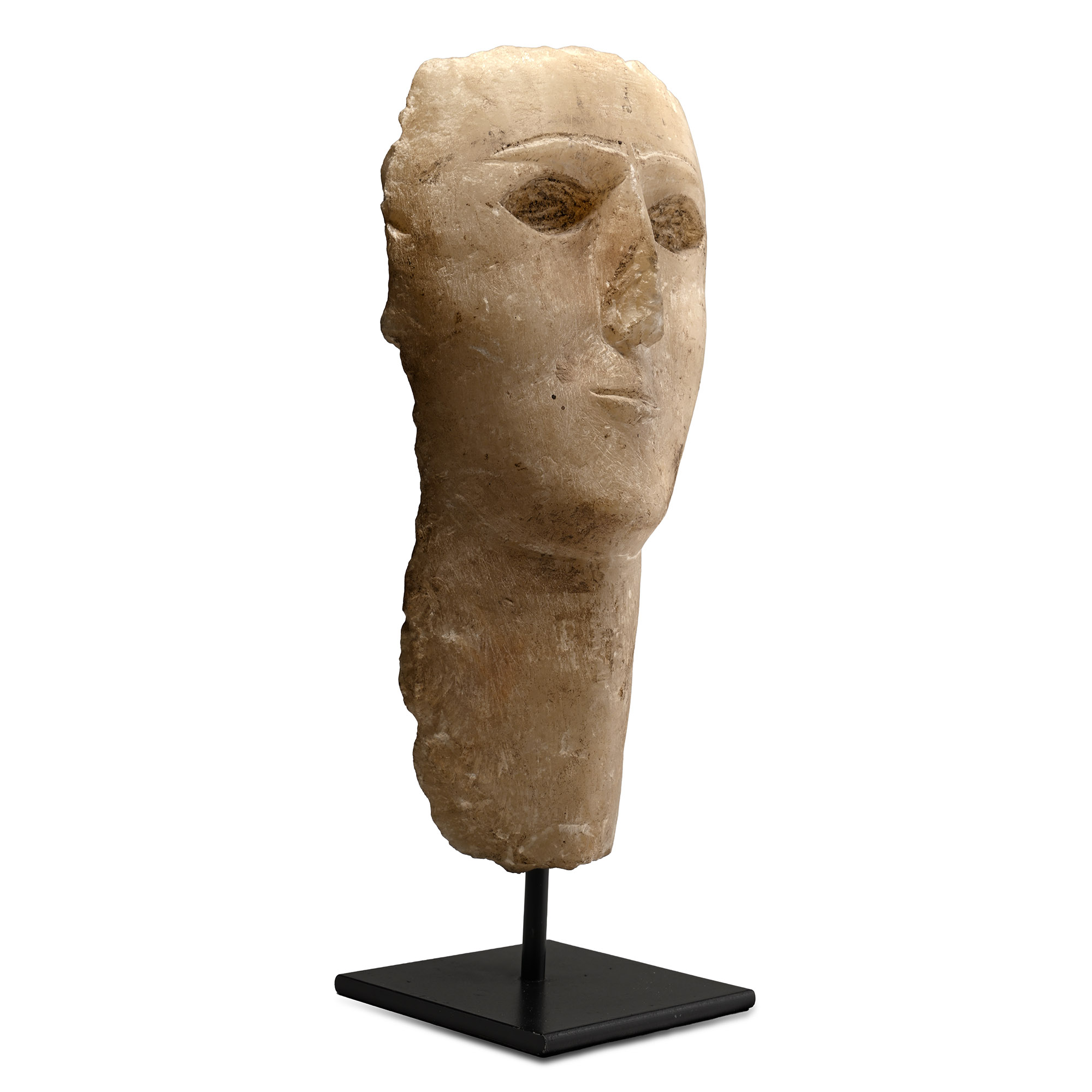 South Arabian Alabaster Head of a Woman