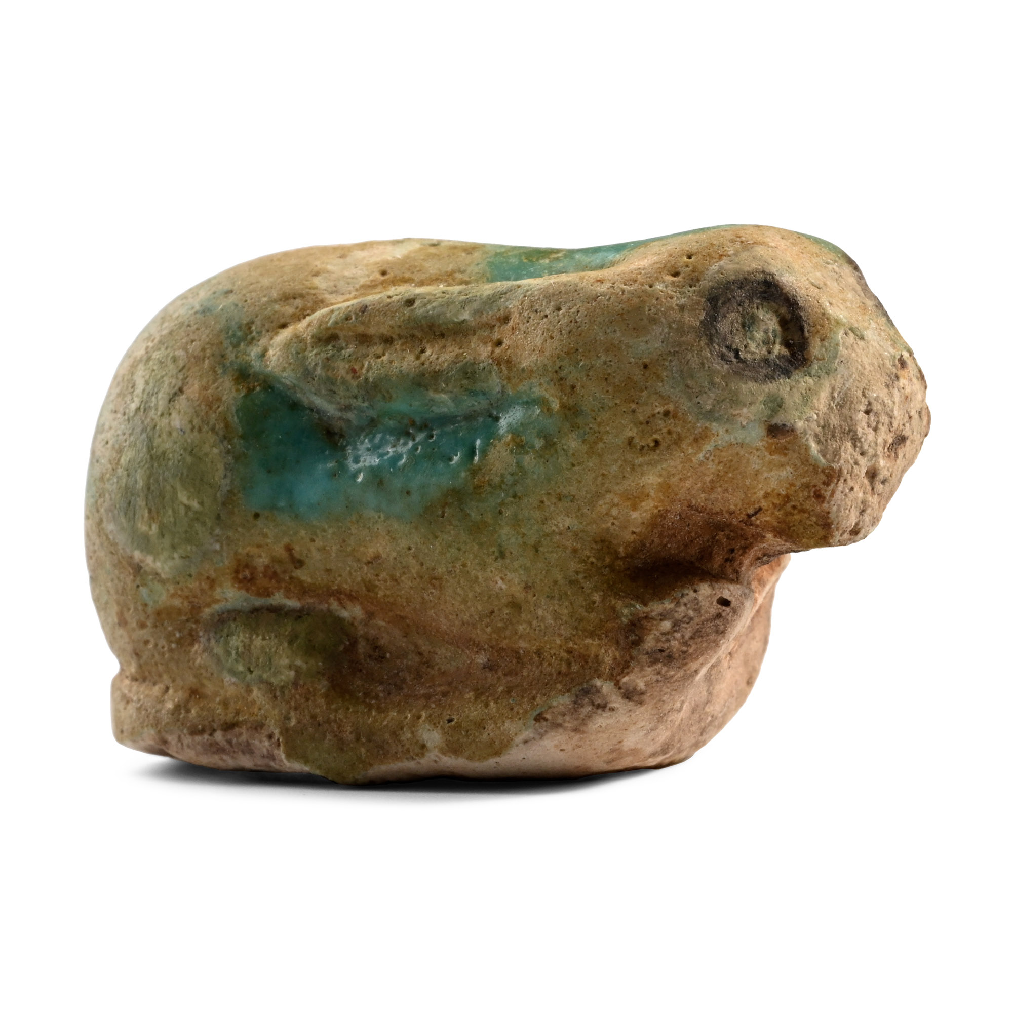 Egyptian Faience Hare Statuette