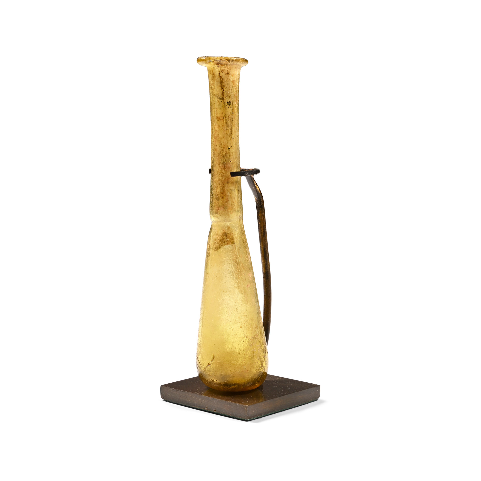 Roman Yellow Glass Bottle