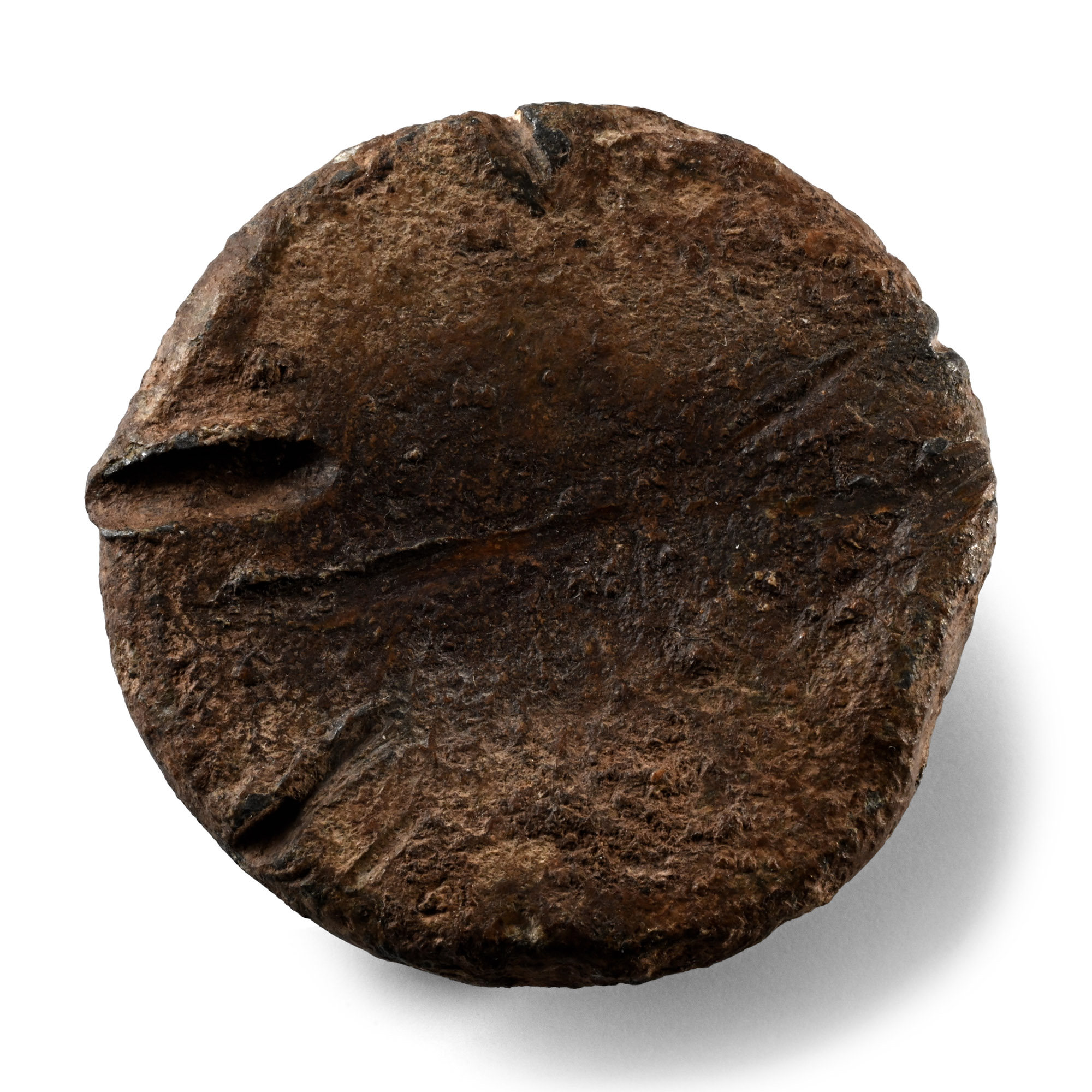 Viking Lead Weight with Inlaid Silver Stud