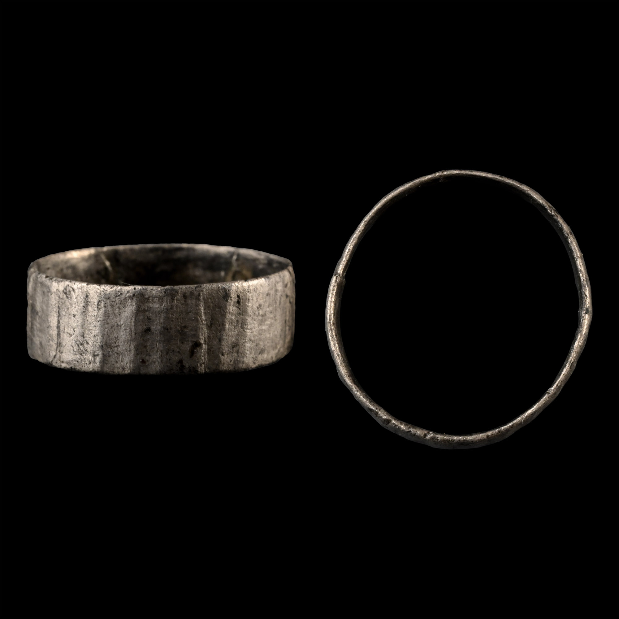 Medieval Silver Fluted Ring