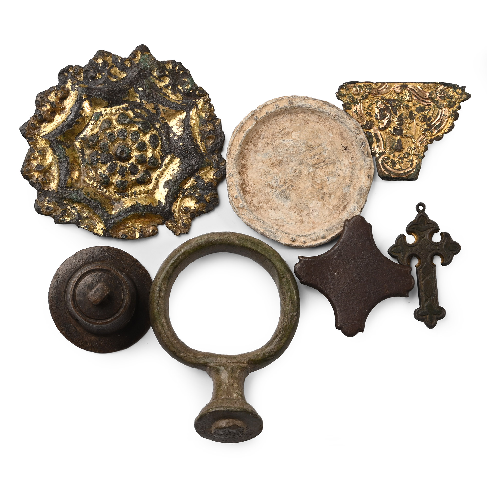Post Medieval Bronze and Pewter Artefact Group