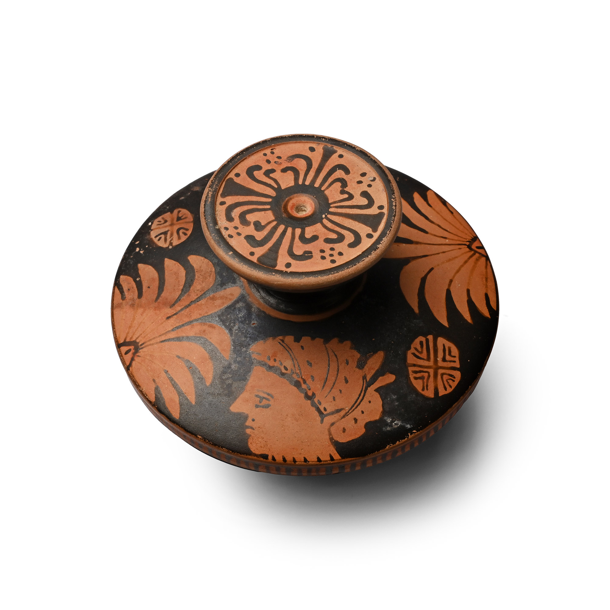Greek Apulian Red-Figure Lekanis with Ladies of Fashion