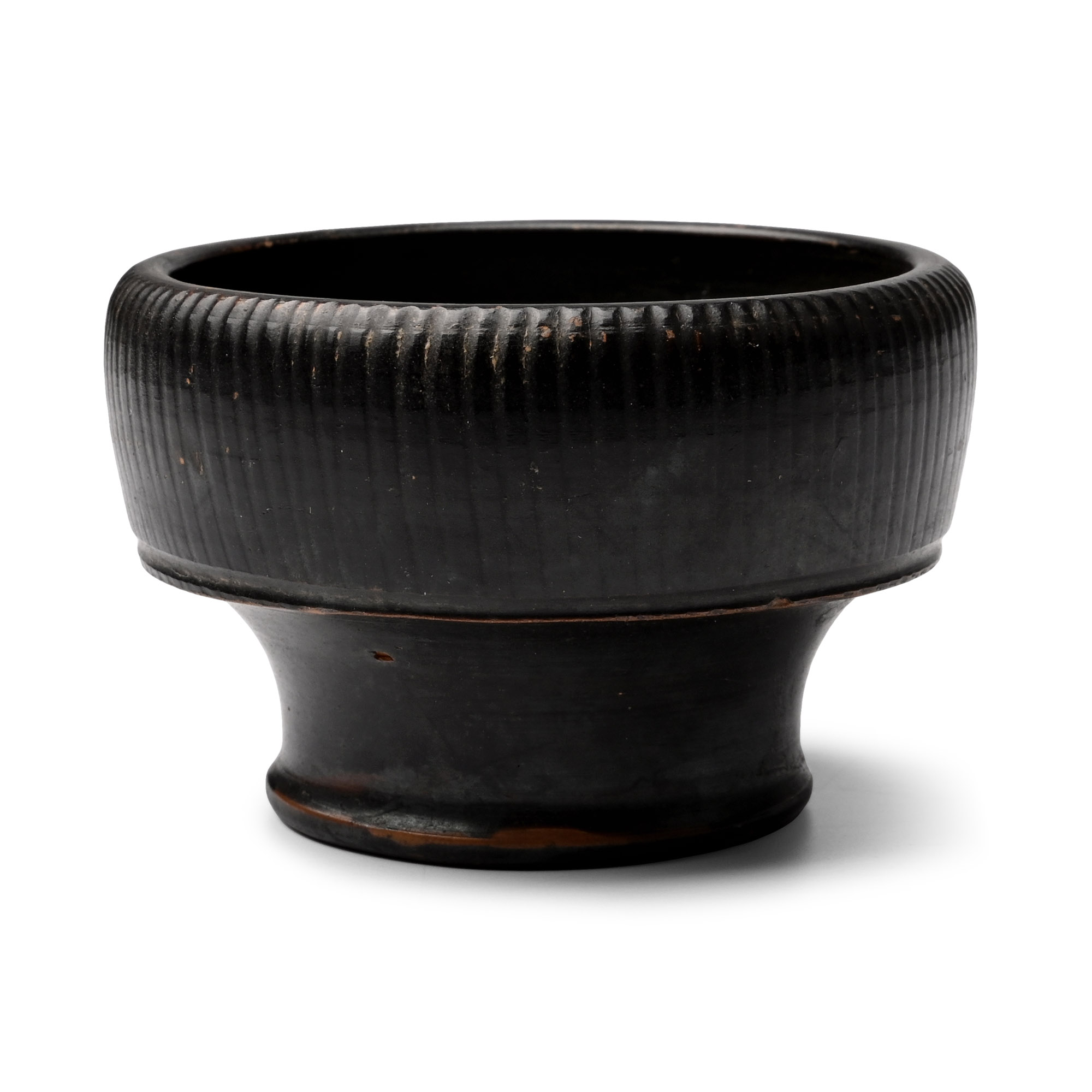 Greek Attic Black-Glazed Ribbed Cup