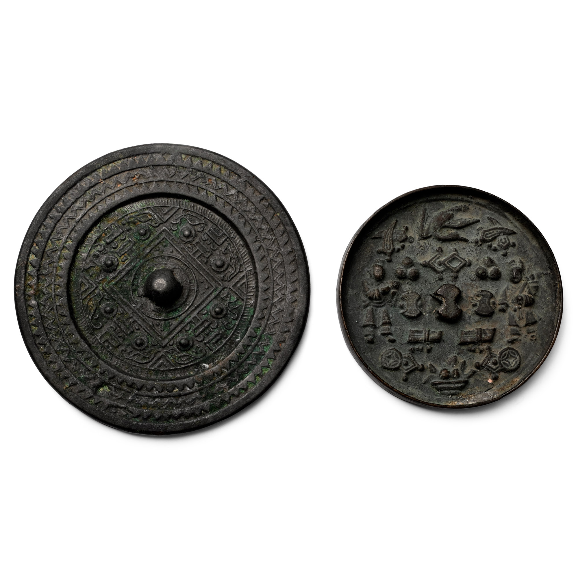 Chinese Tang Style Bronze Mirror Group