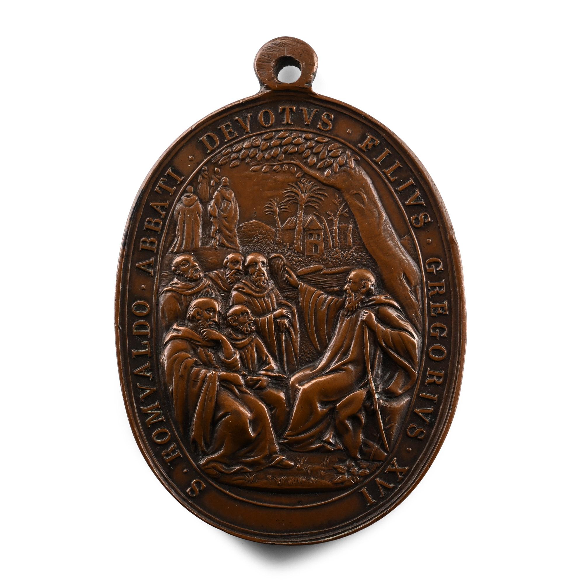 Gregorius XVI Brass Papal Medallion