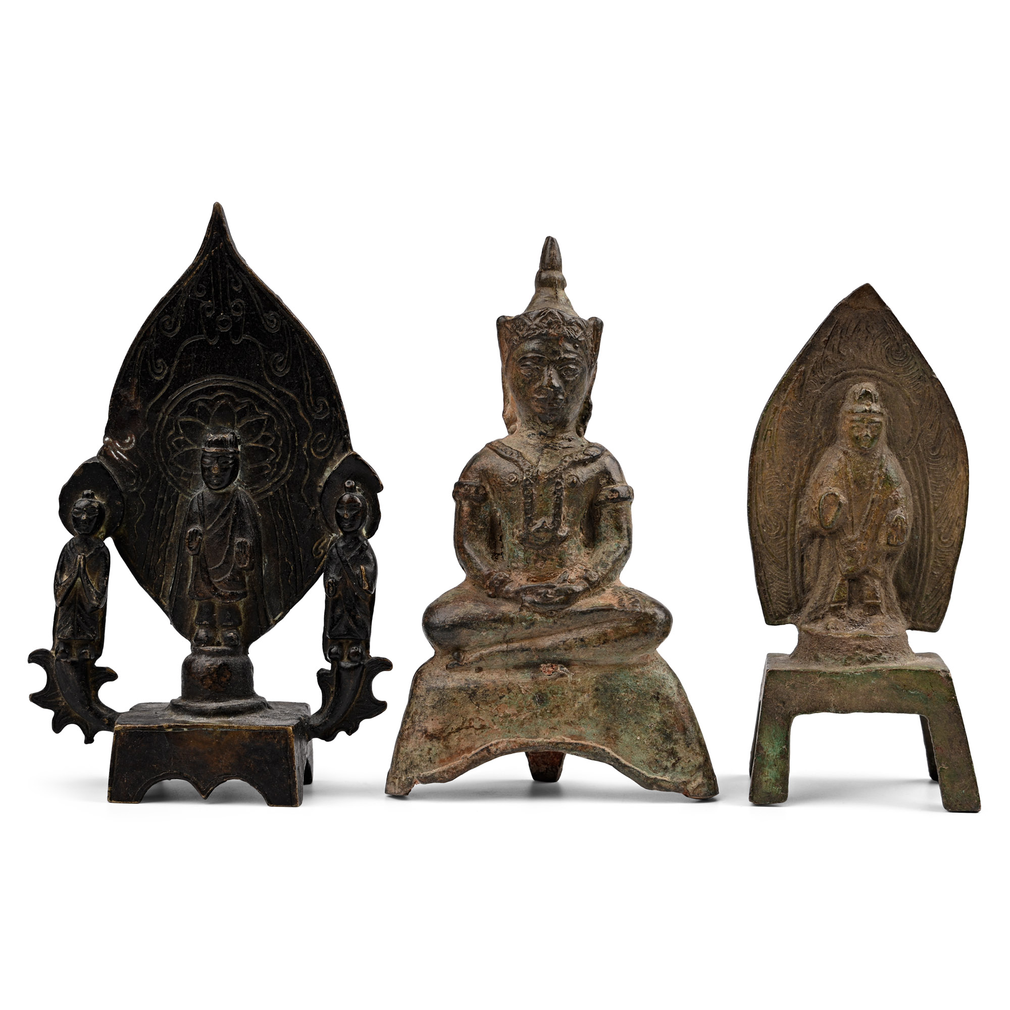 Buddhist Bronze Buddha Group