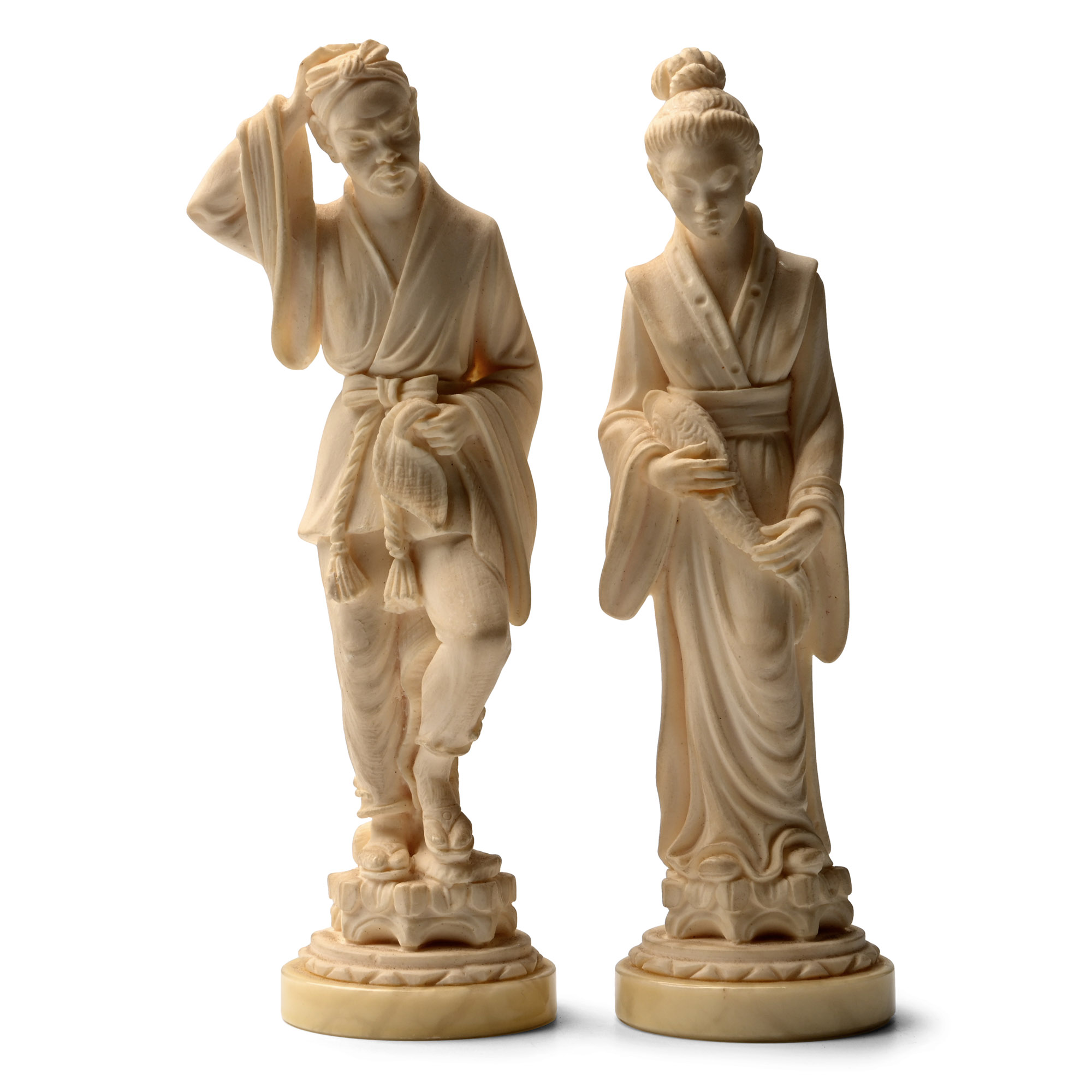 Vintage Italian Japanese Figure Pair by A. Giannelli