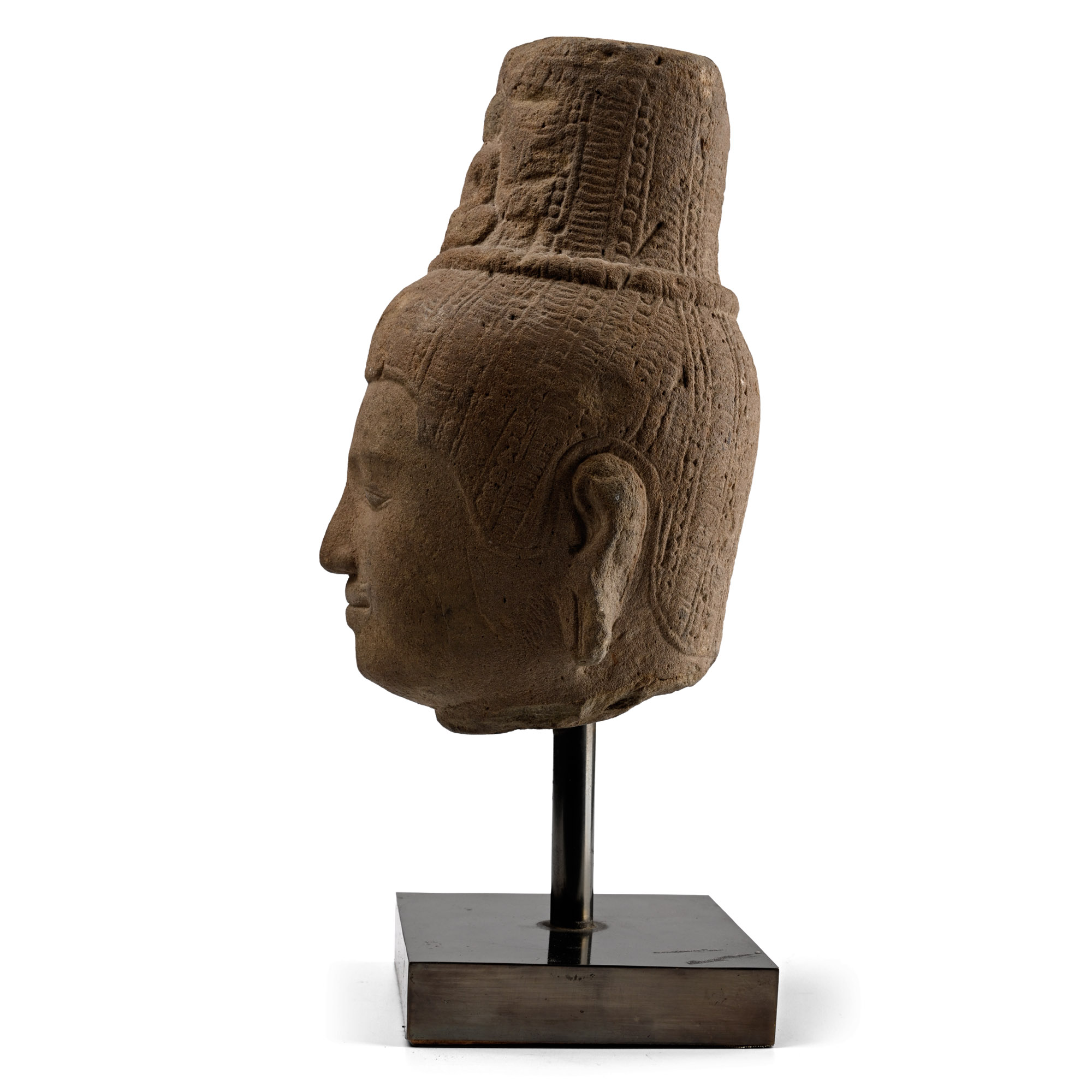South East Asian Sandstone Head of the God Shiva