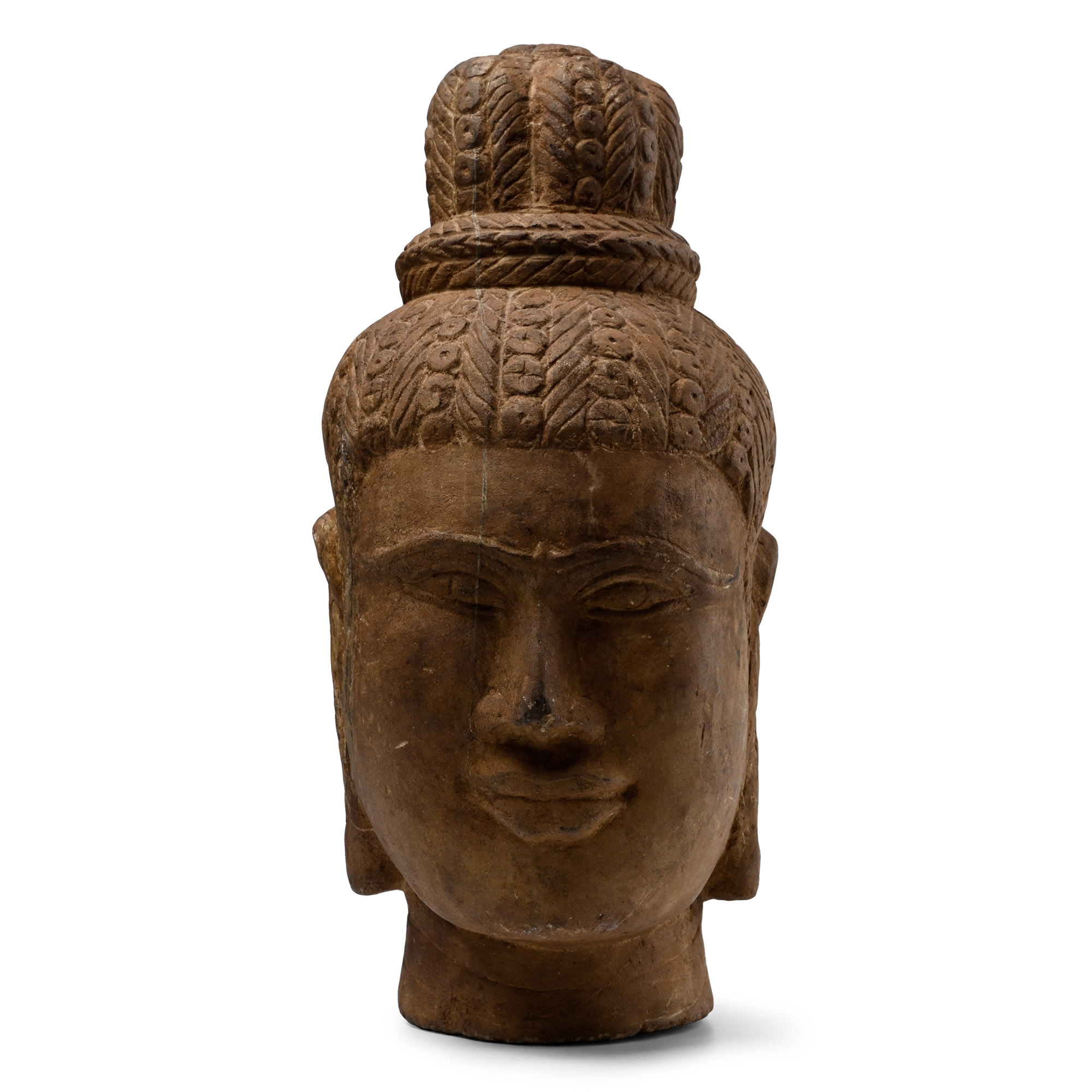 Khmer Style Sandstone Head of the God Shiva