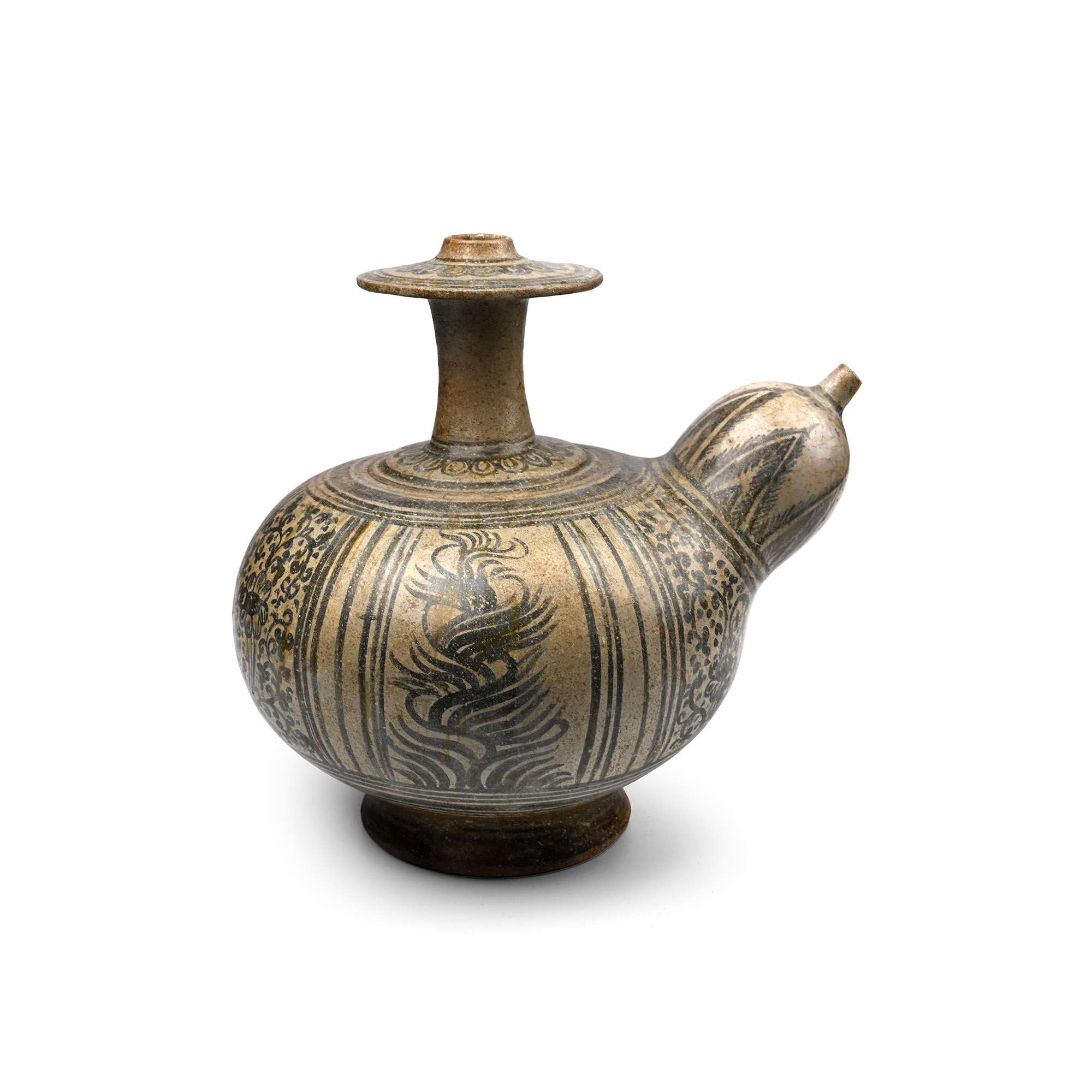 South East Asian Sawankalok Stoneware Kendi