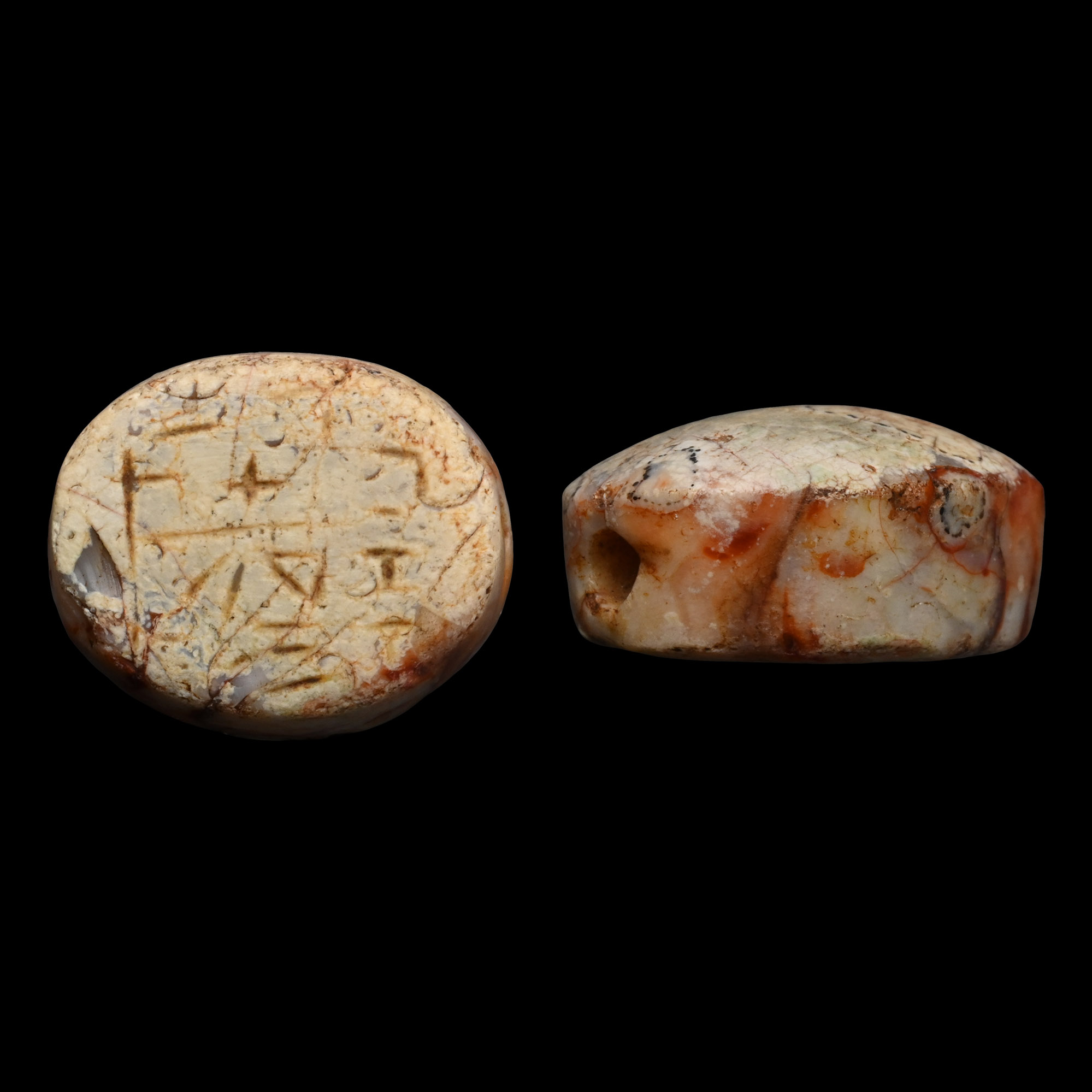 Western Asiatic Stone Scaraboid with Aramaic Inscription