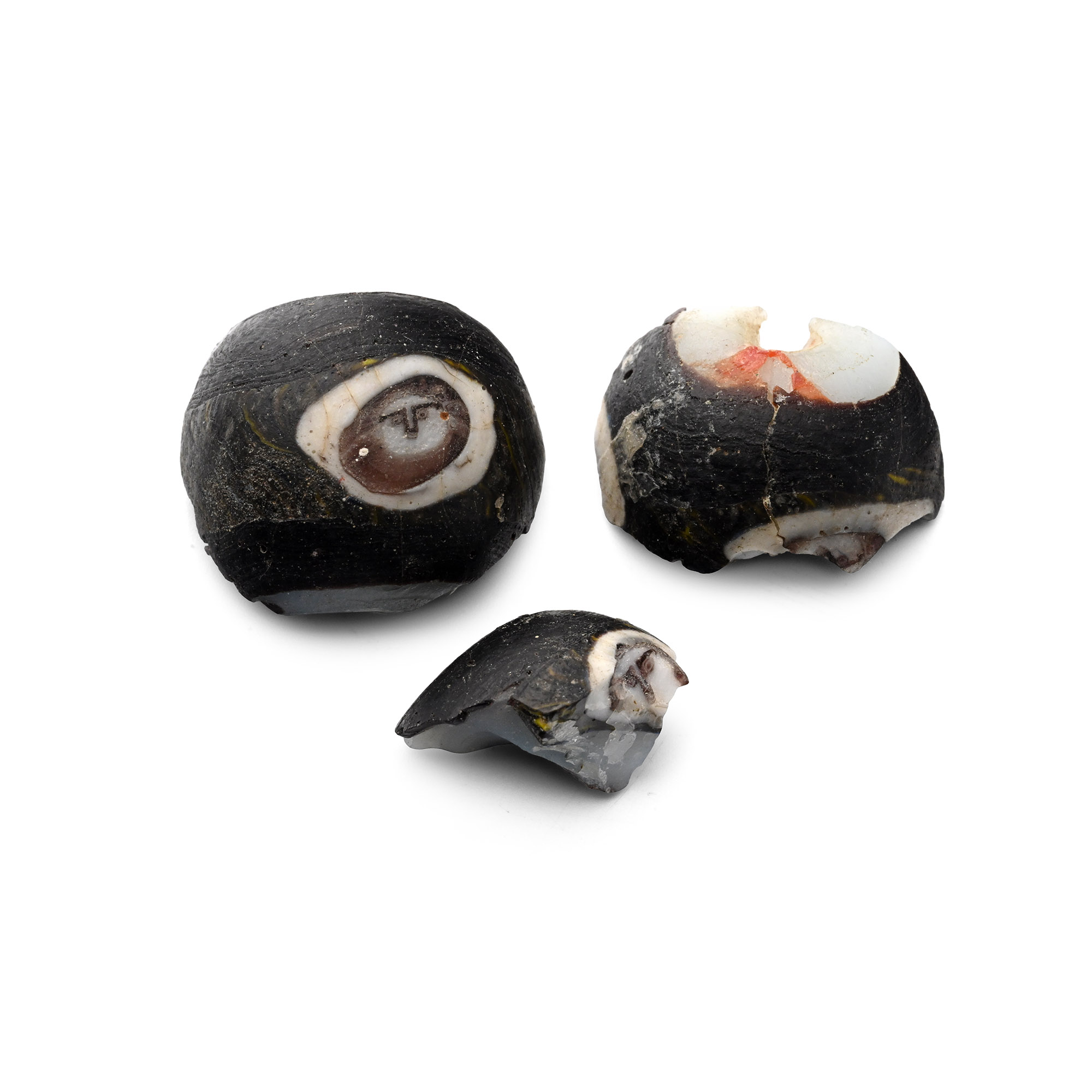 Phoenician Glass Eye Bead Fragments