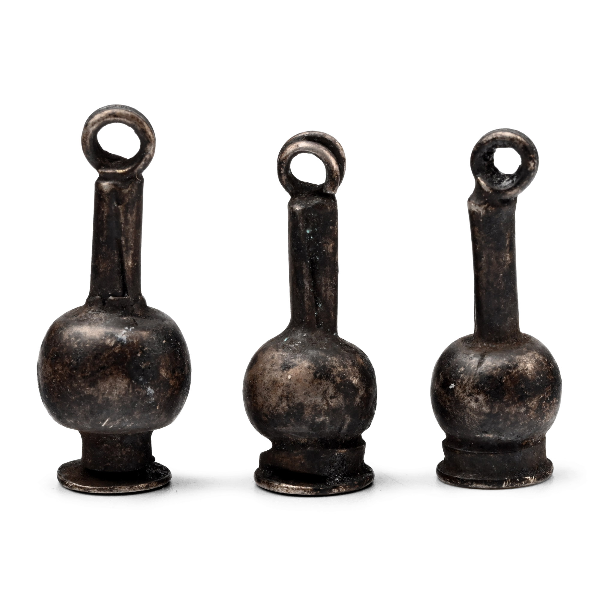 Egyptian Silver Poppy Amulet Group