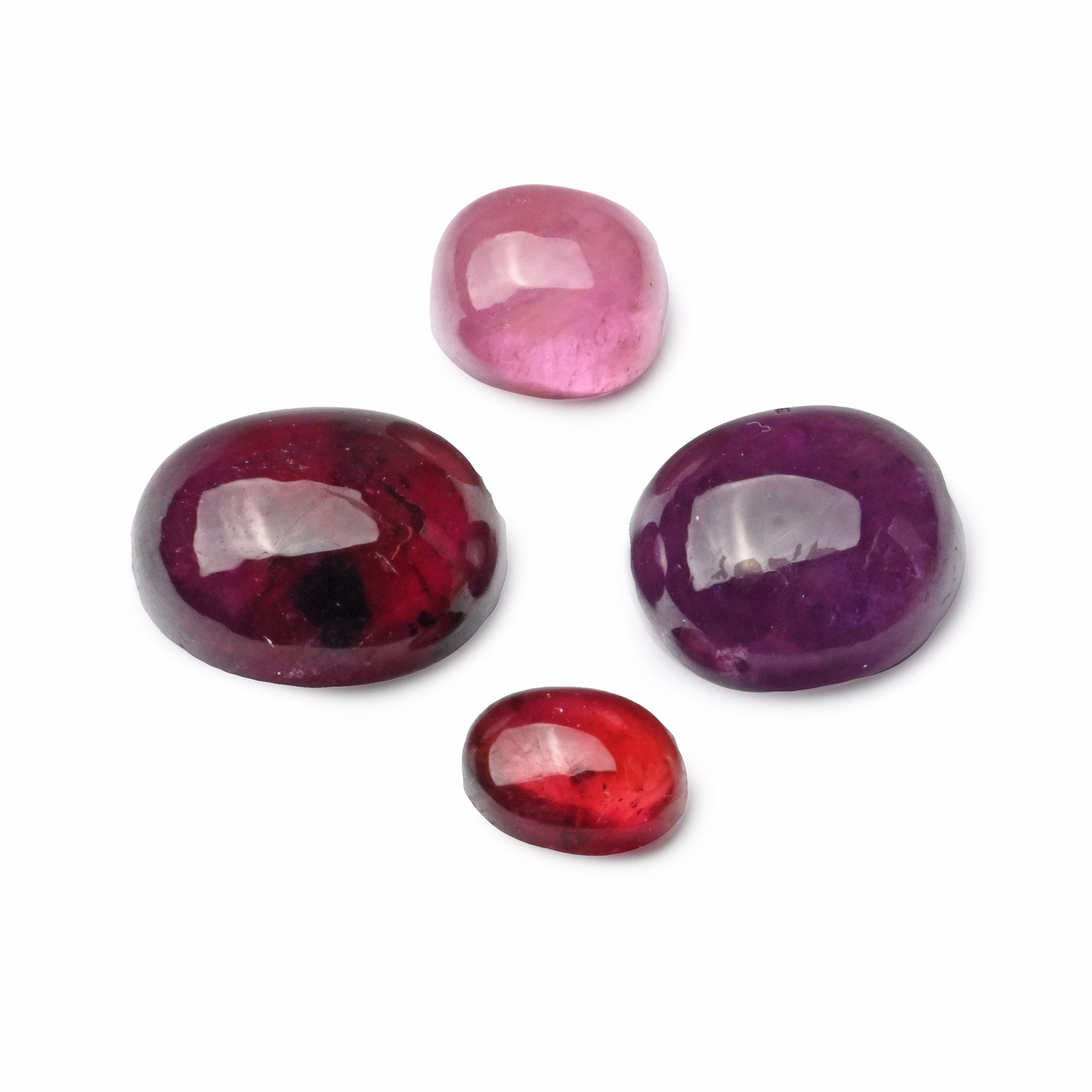 Cabochon Ruby Gem Group