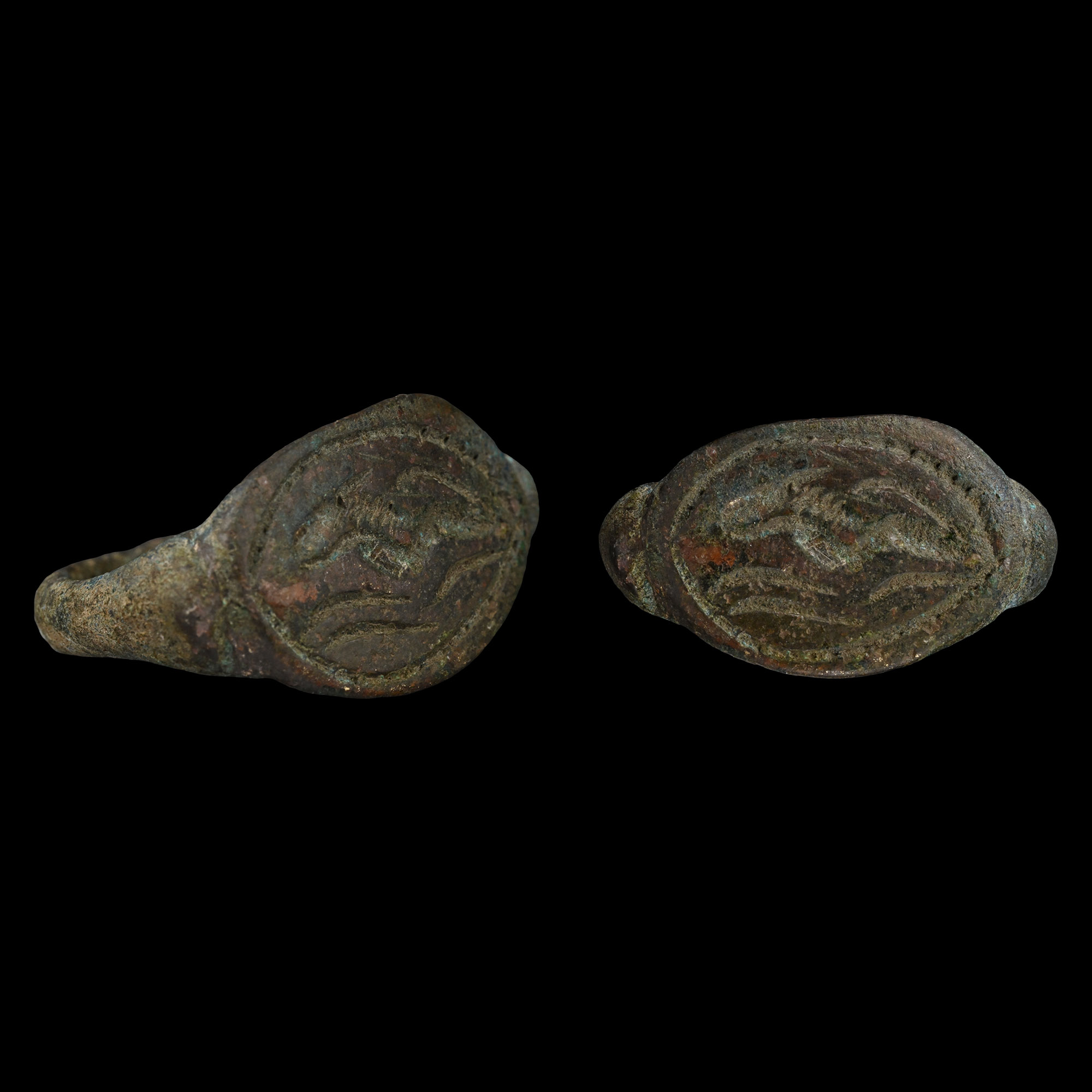 Parthian Bronze Ring with Running Animal