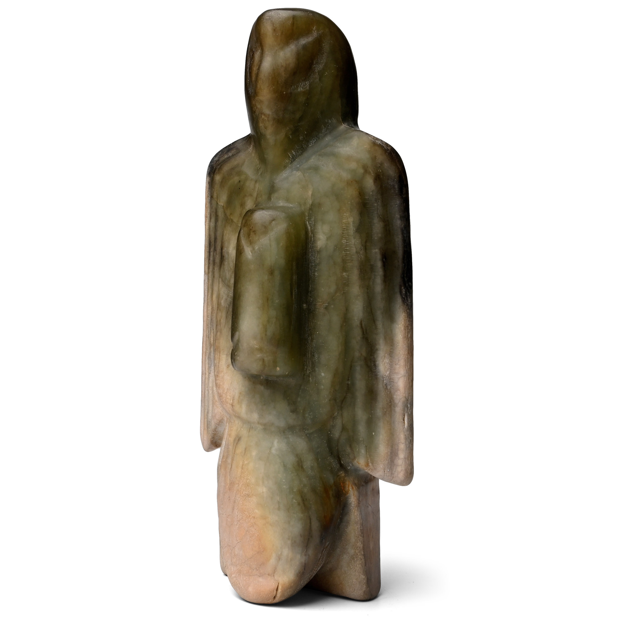 Chinese Hongshan Style Green Stone Figure