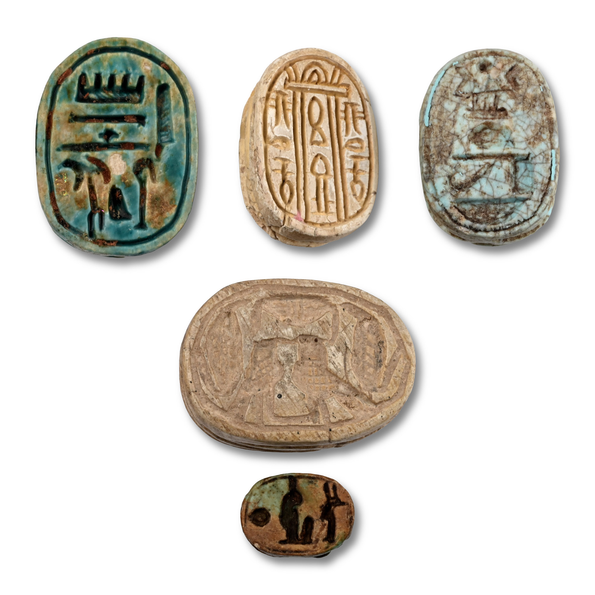 Egyptian Steatite Scarab Group