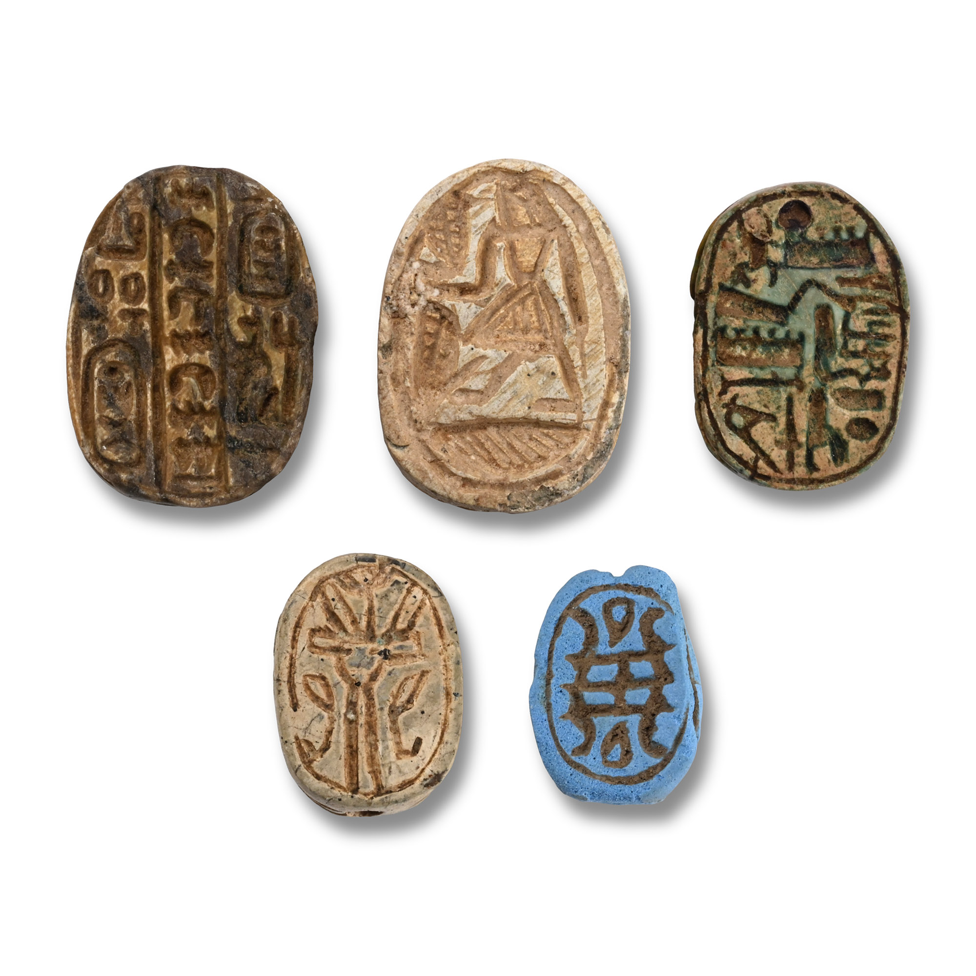 Egyptian Steatite Scarab Group