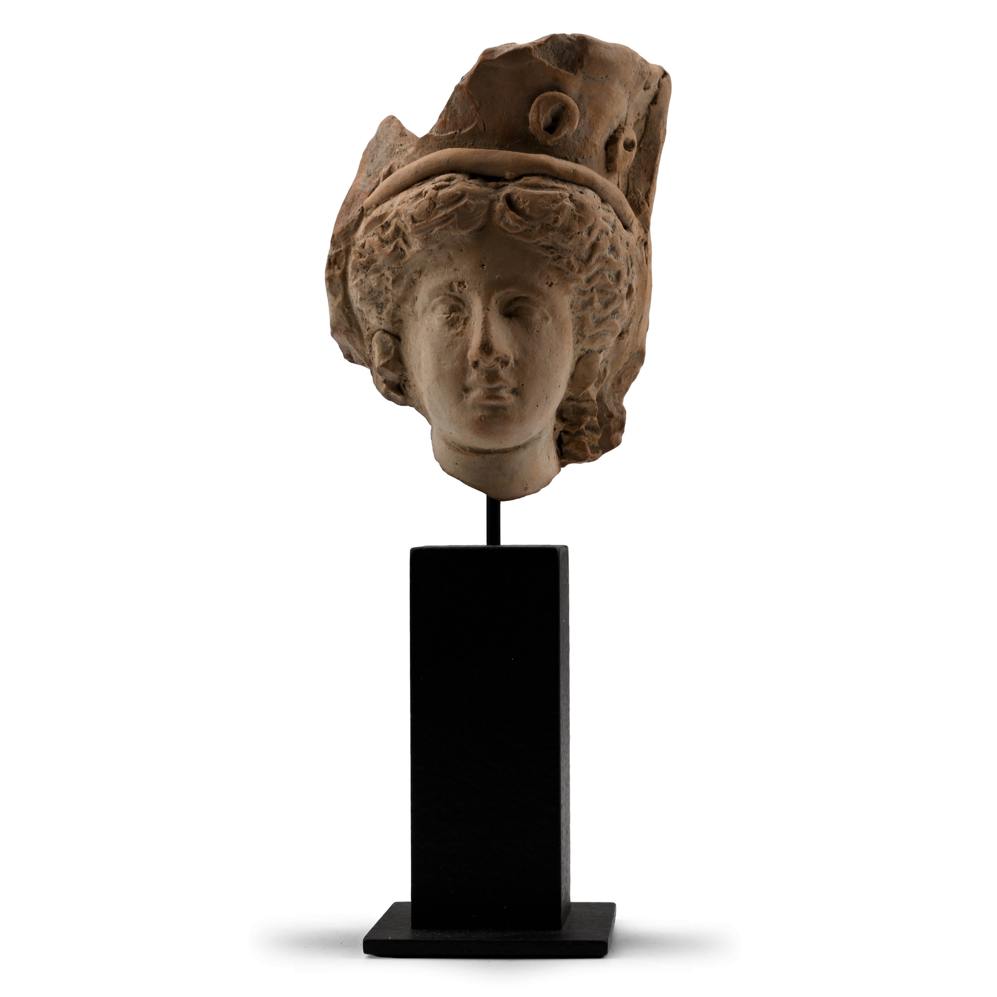 Greek Terracotta Head of a Goddess
