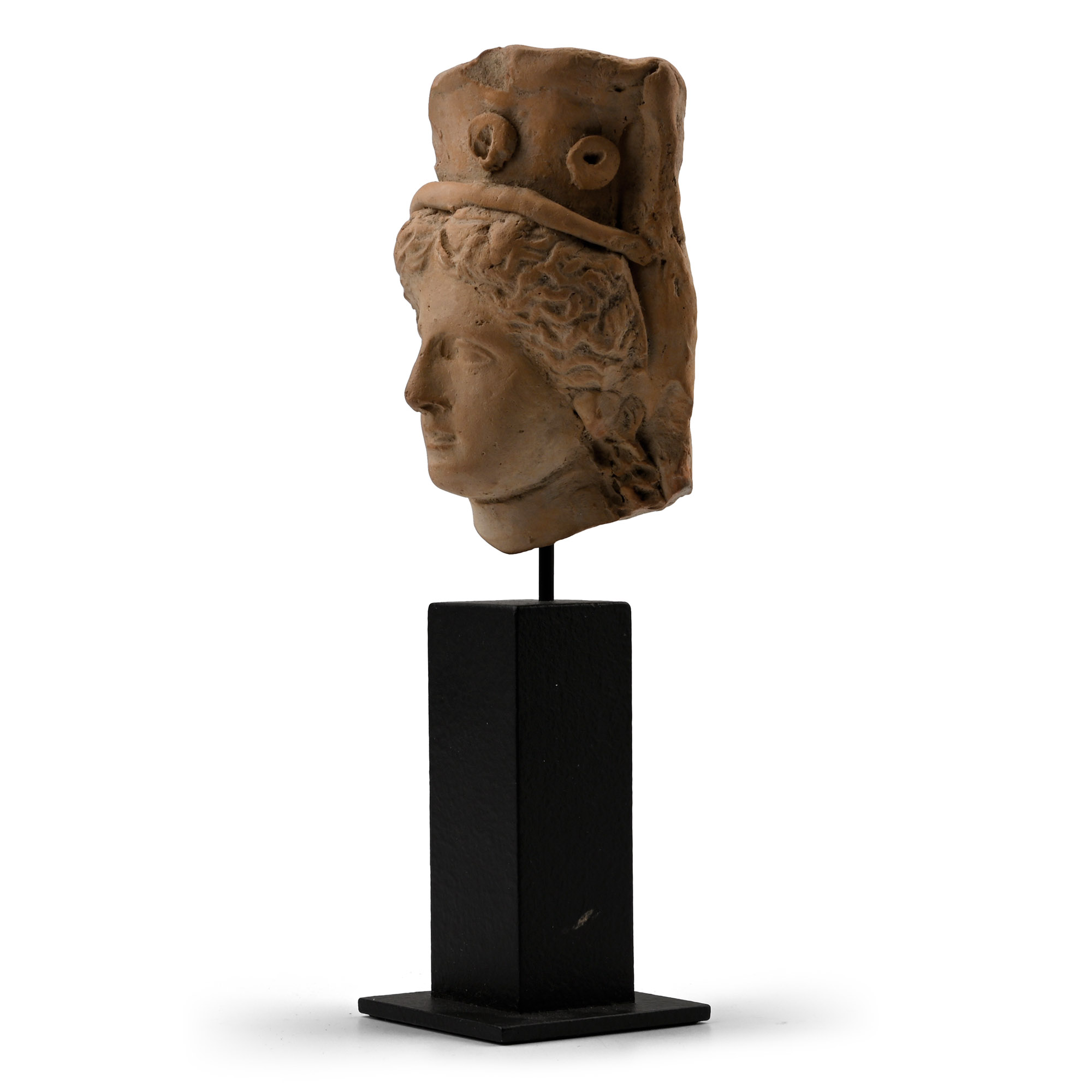 Greek Terracotta Head of a Goddess
