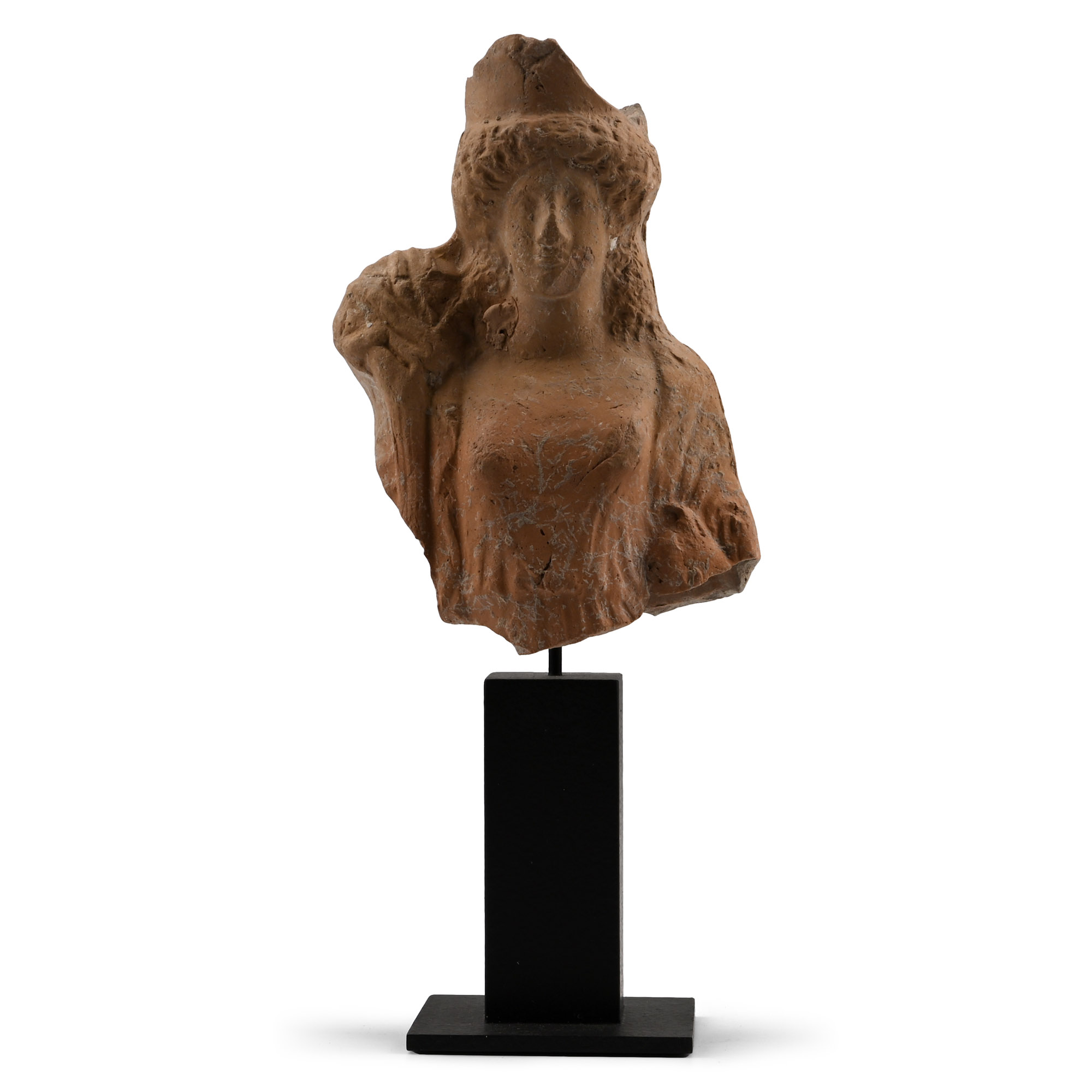 Greek Terracotta Bust of a Goddess