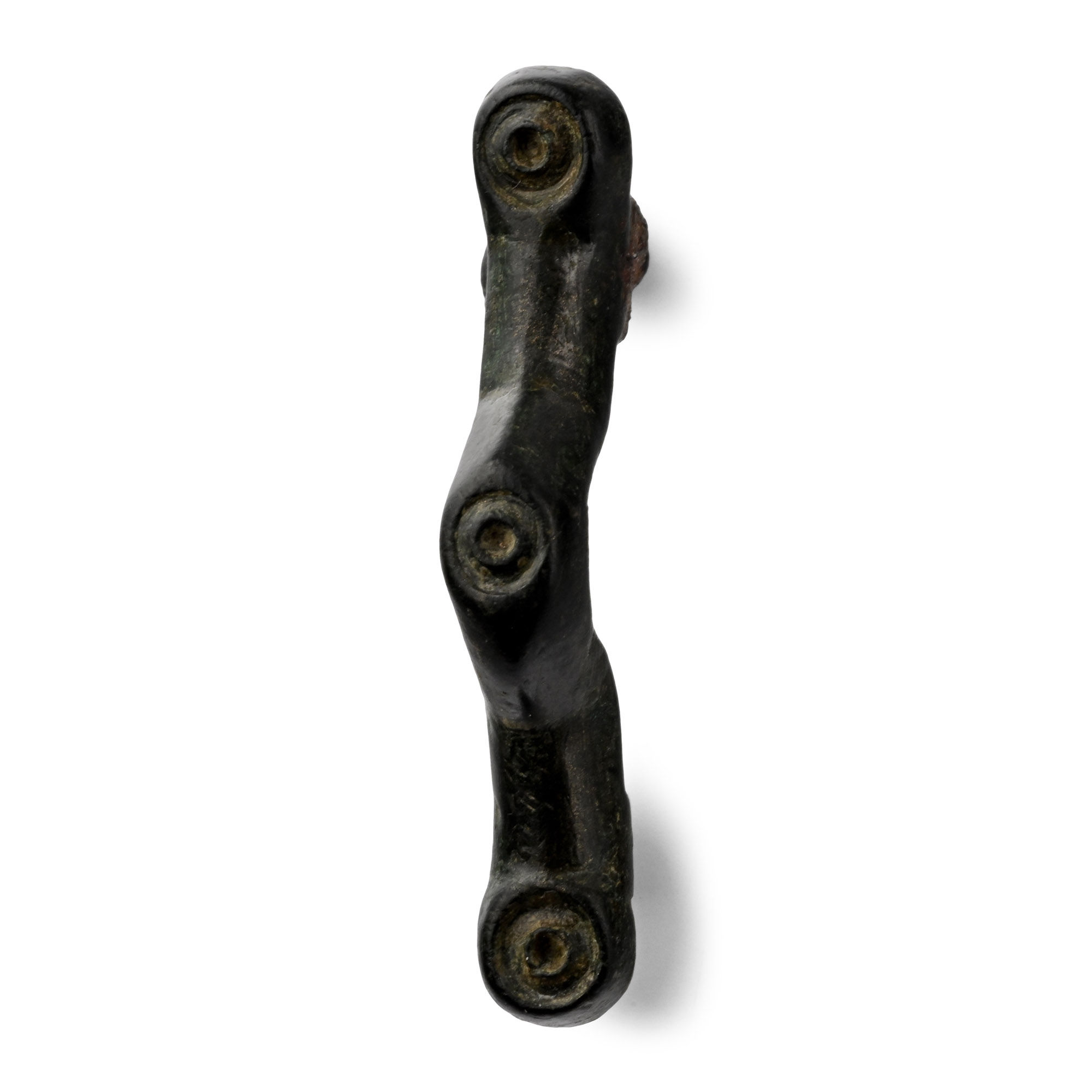 Anglo-Saxon Bronze Ansate 'Caterpillar' Brooch