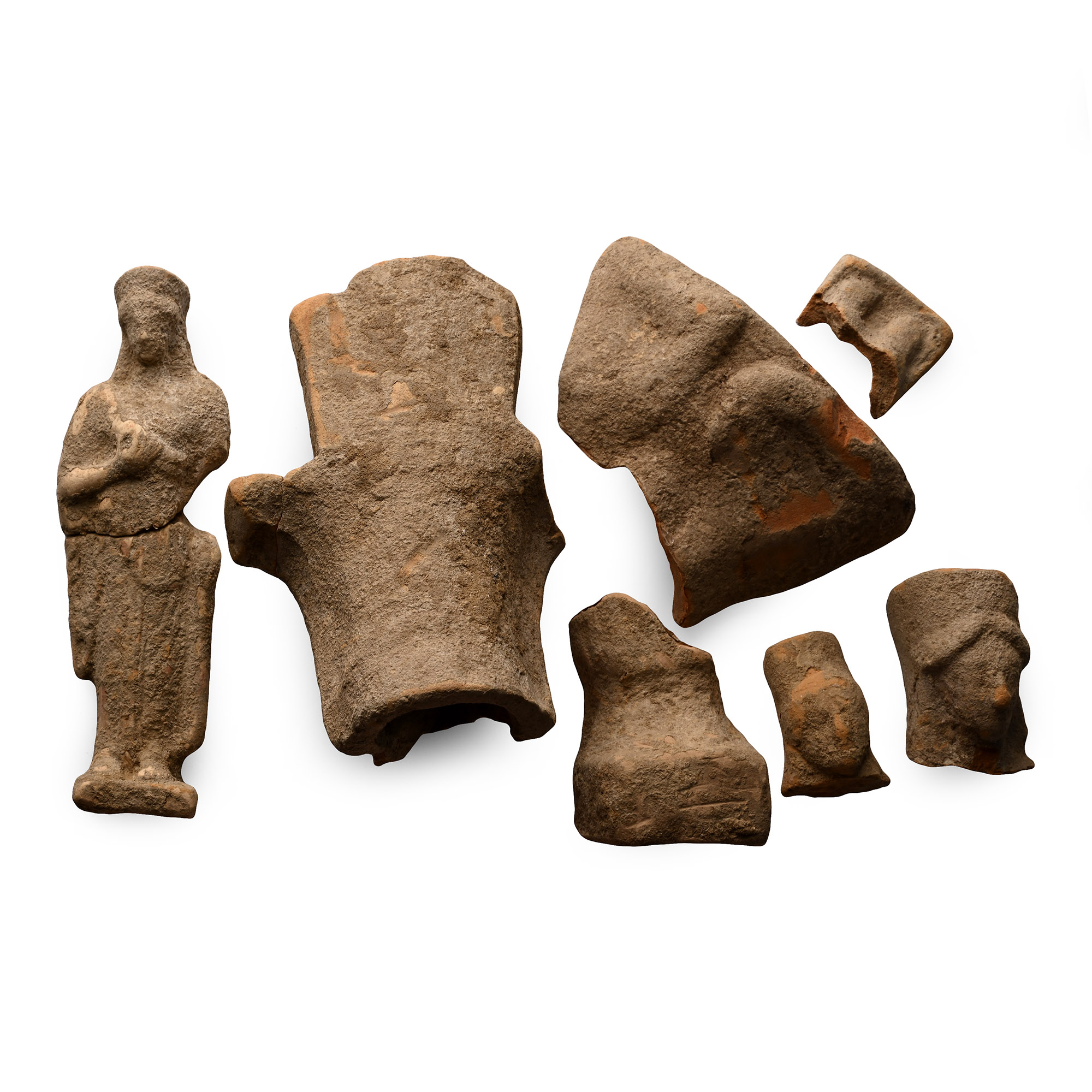 Greek Terracotta Figure Fragment Group